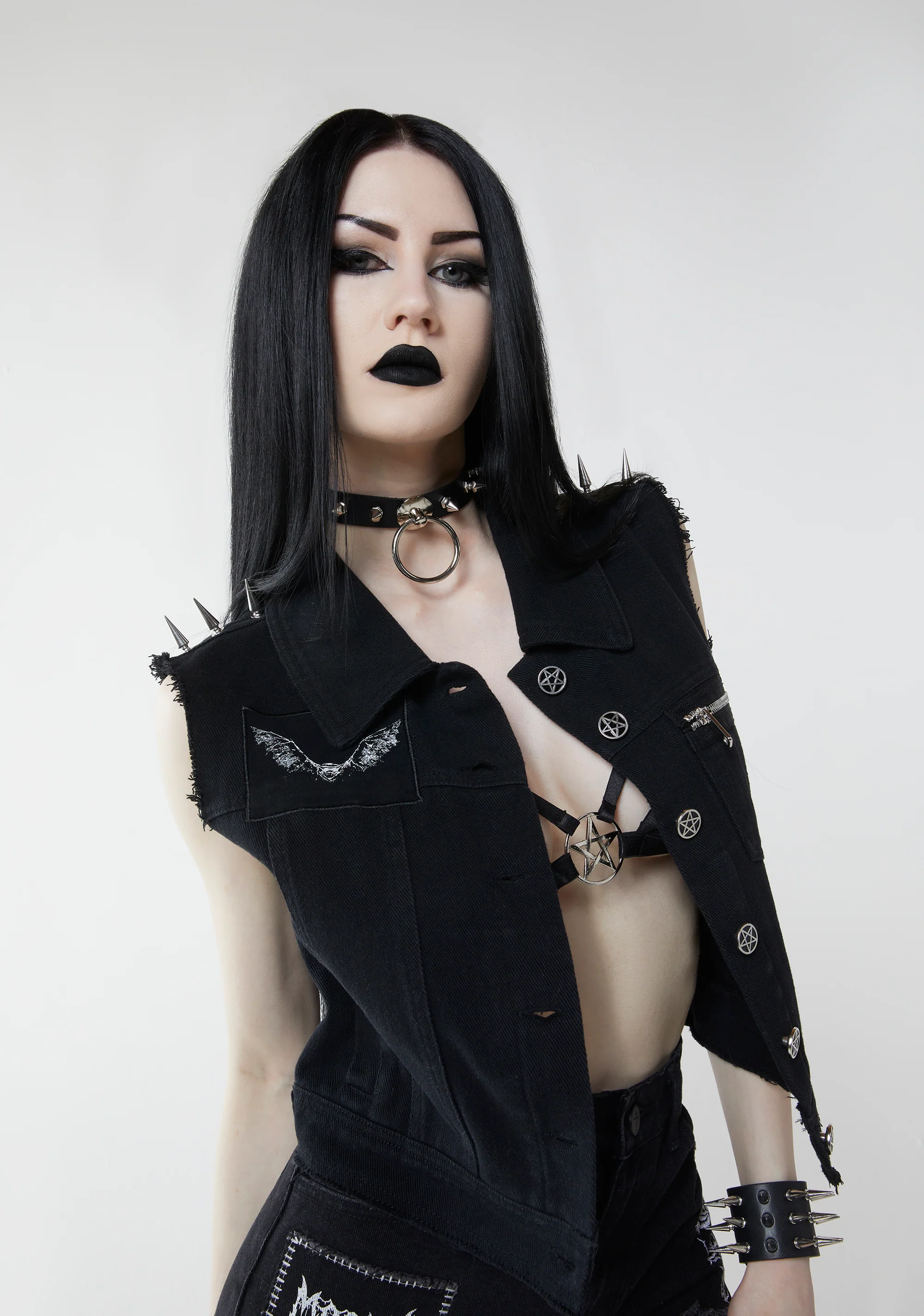 Grim Dynamo High Waisted Denim Shorts - Image 9