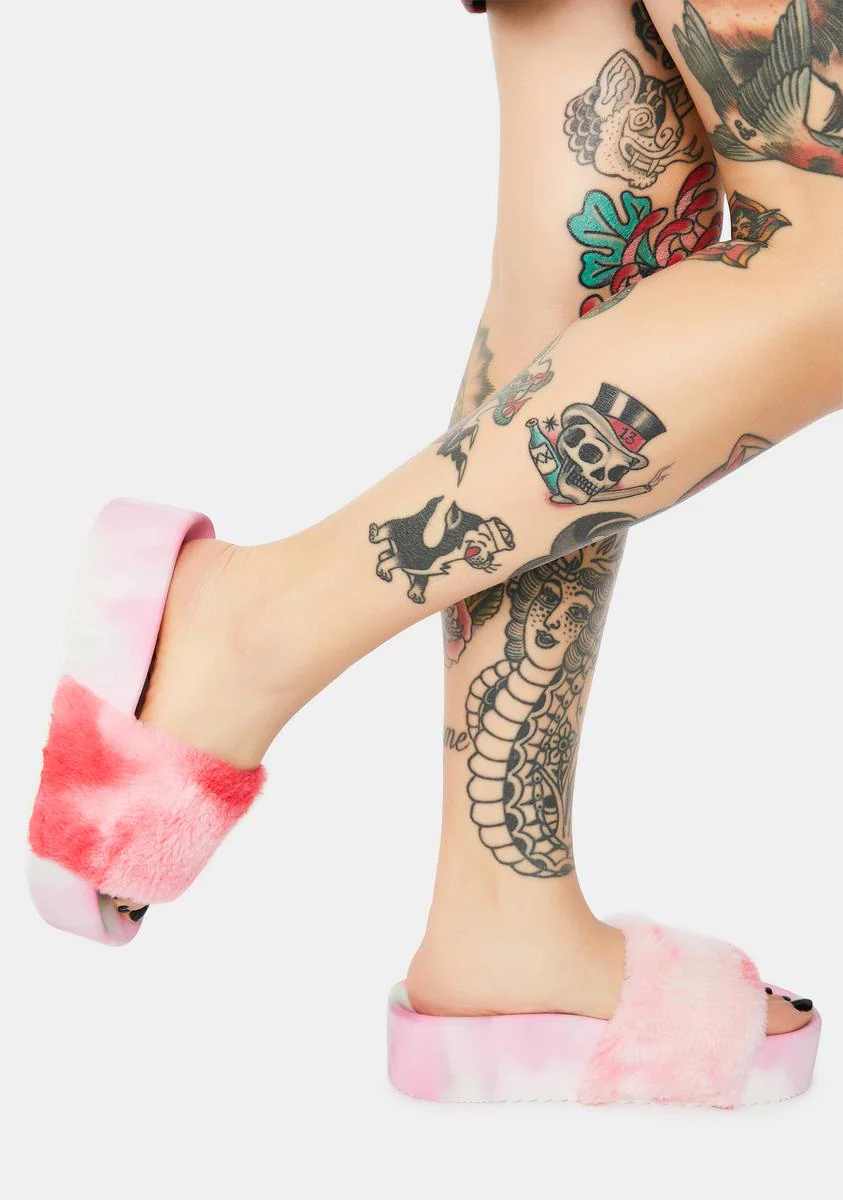 Grocery Glamour Fur Slides - Image 3
