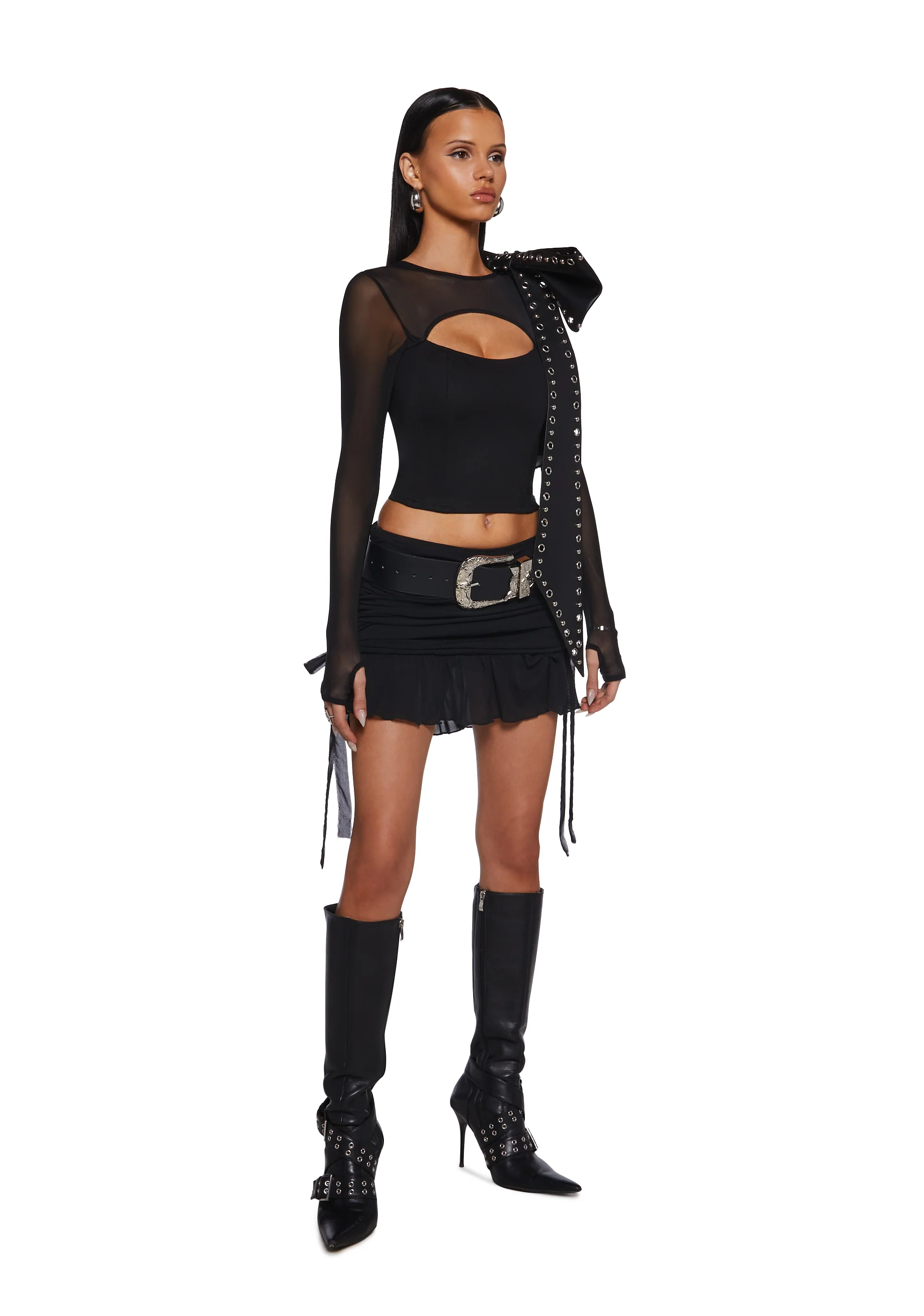 Gut Feelings Cut-Out Corset Top - Image 2