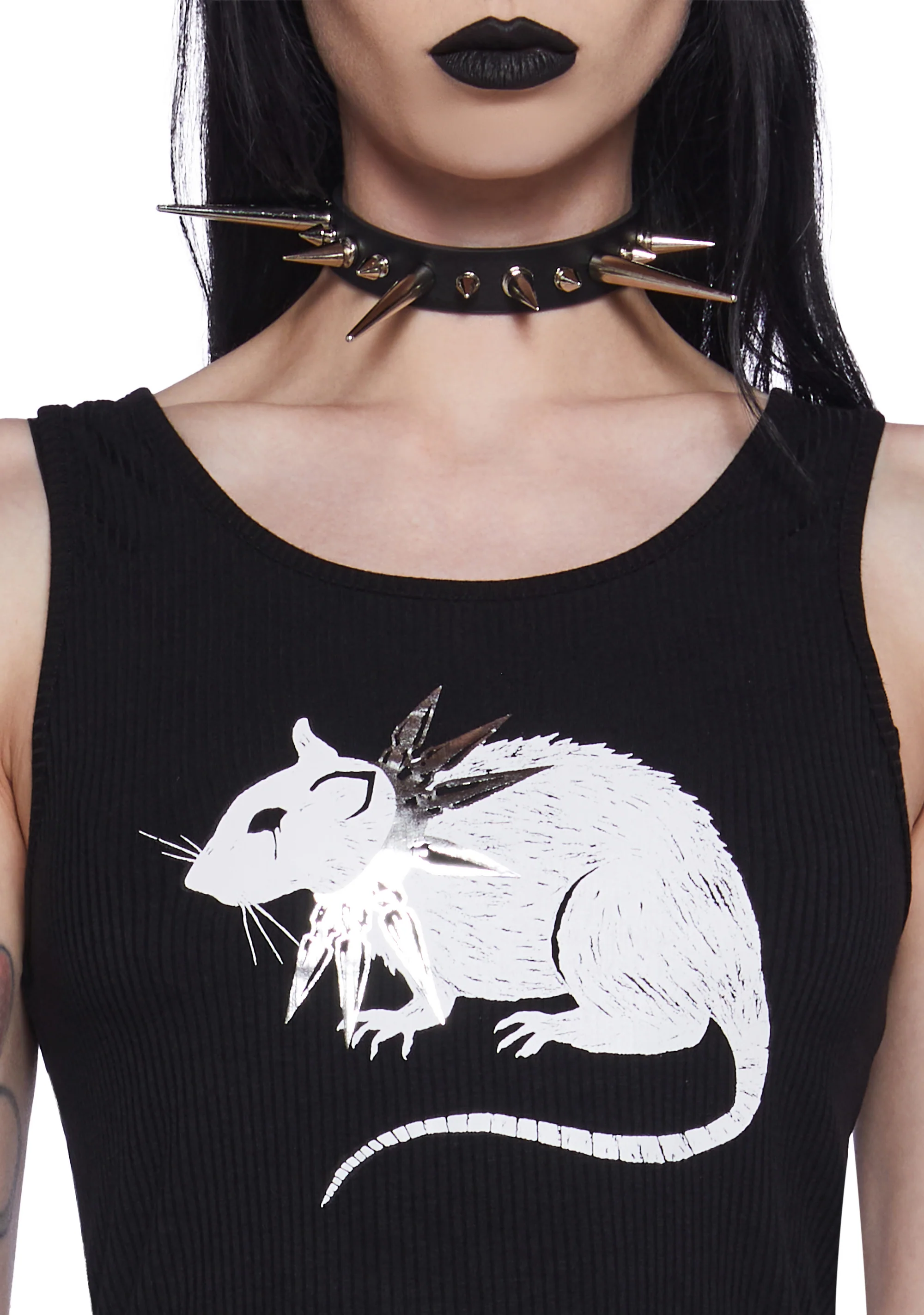Gutter Punk Rat Graphic Tank - Image 2