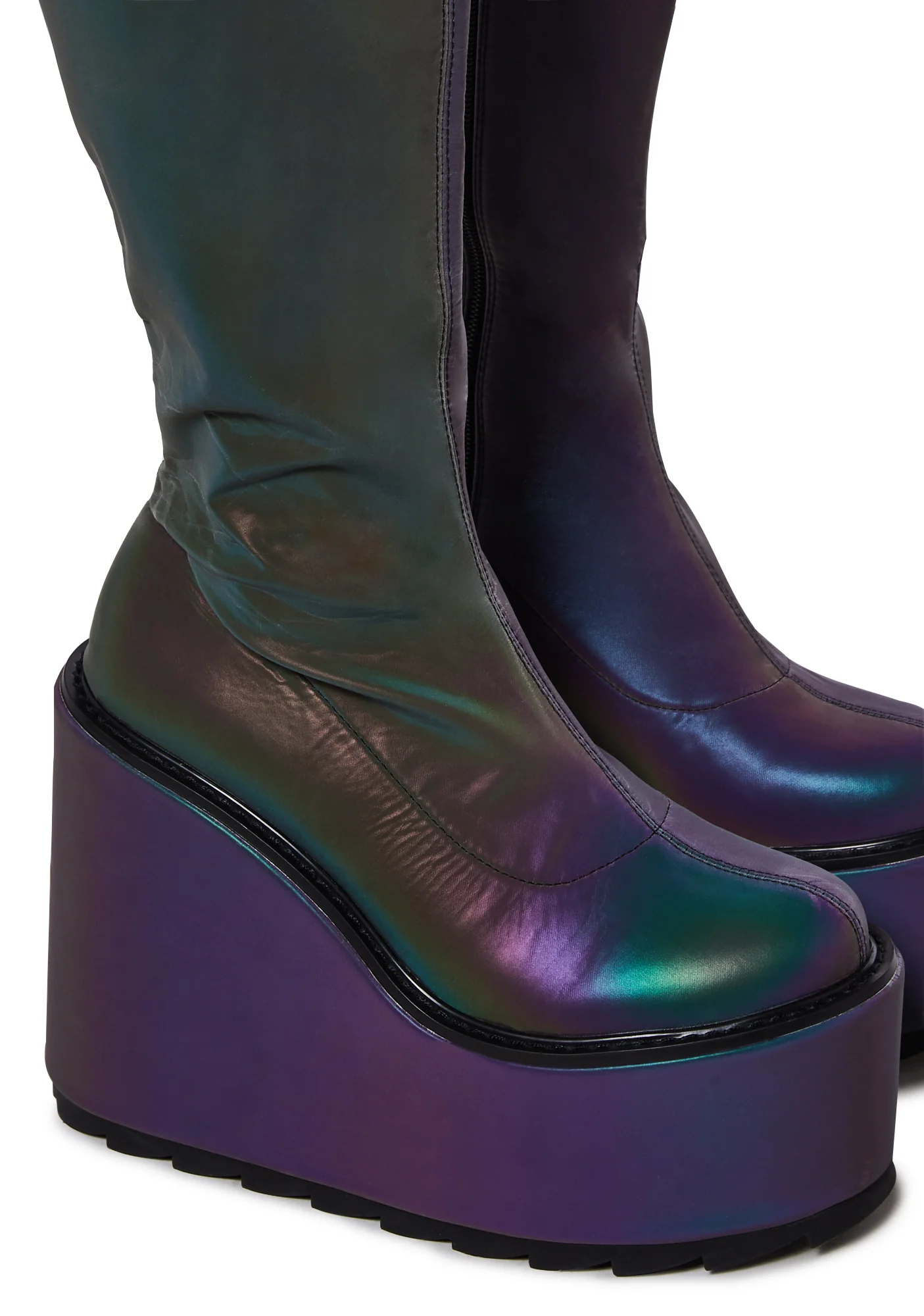 Hades Reflective Knee High Boots - Image 2