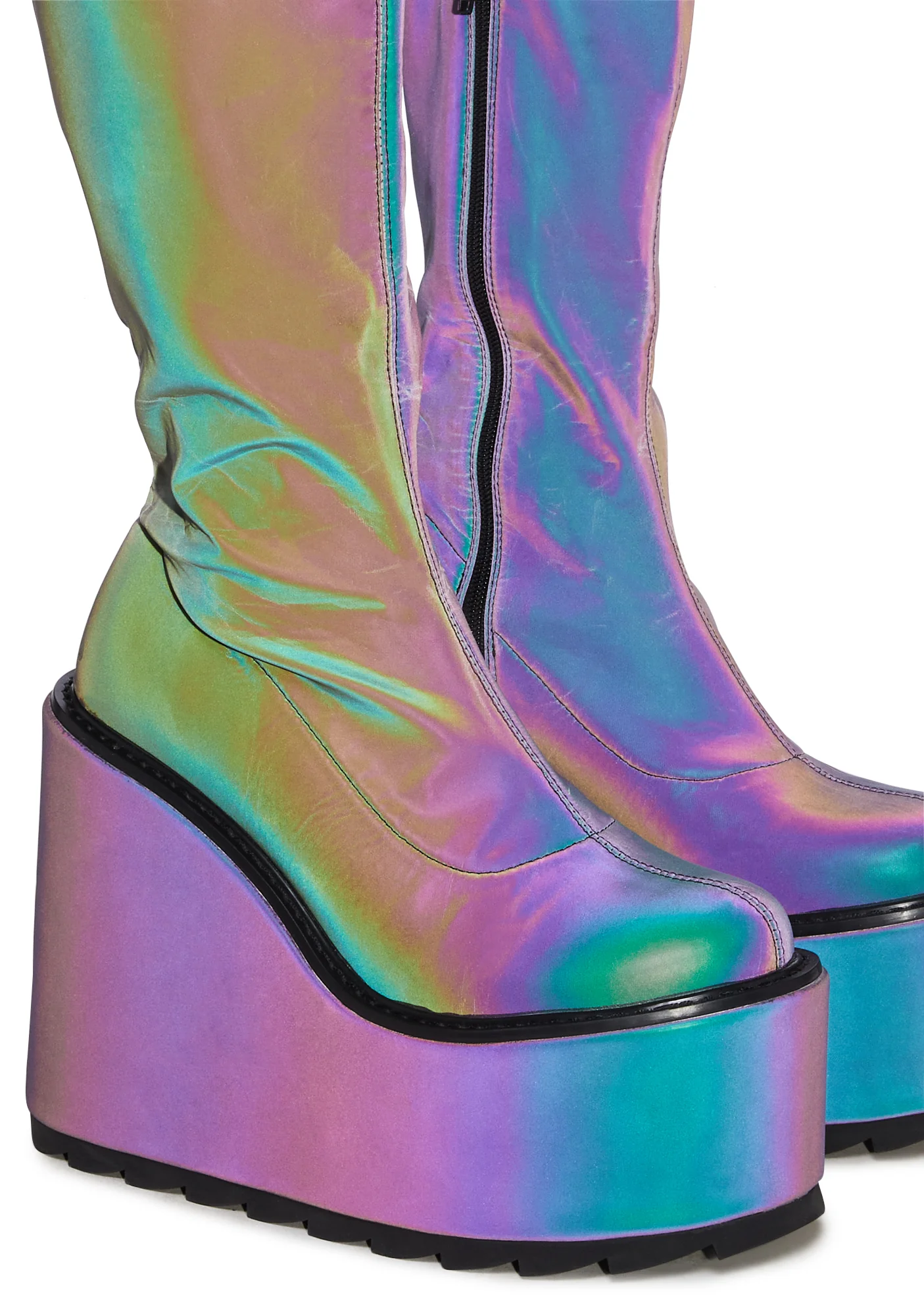 Hades Reflective Knee High Boots - Image 4