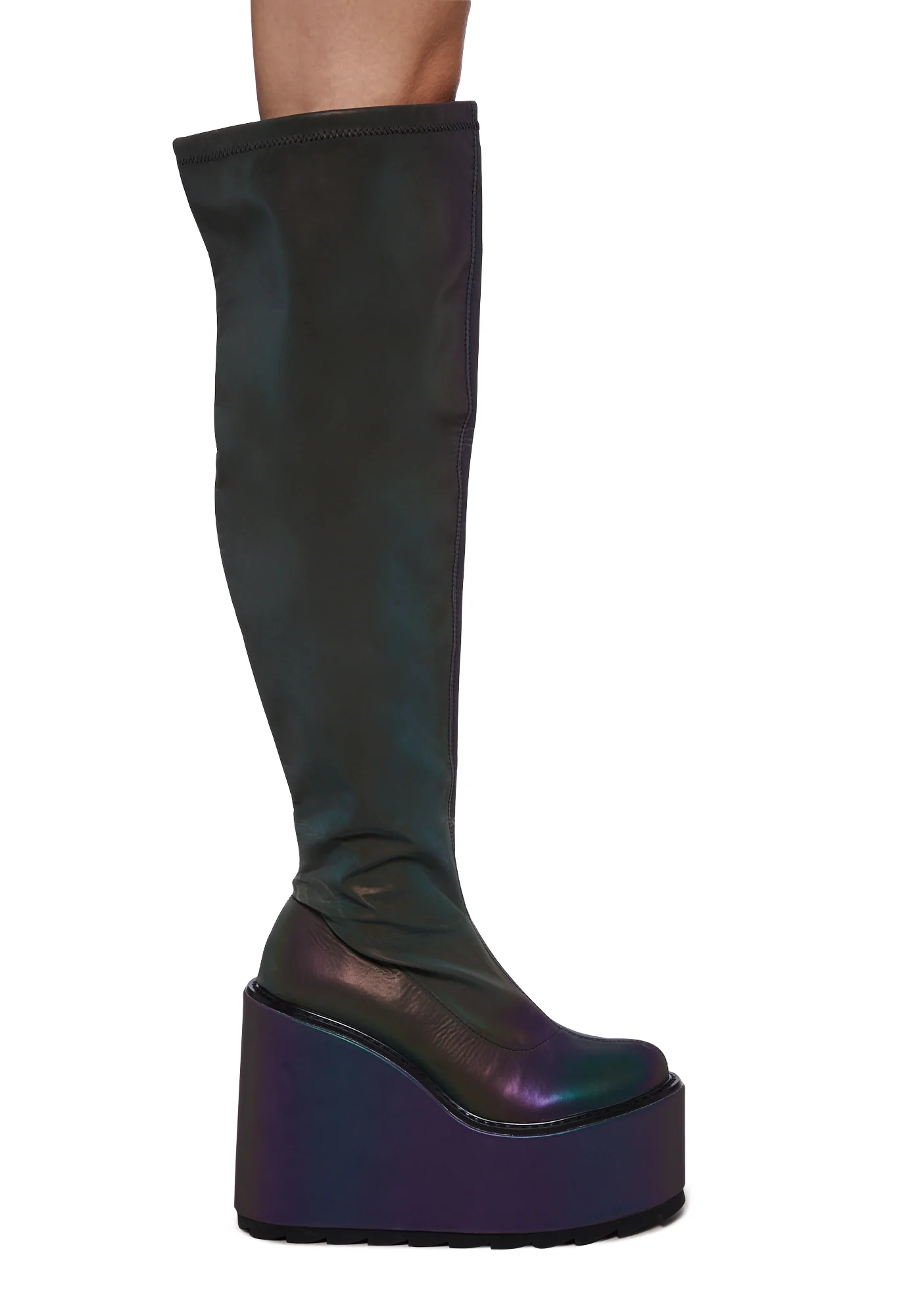 Hades Reflective Knee High Boots - Image 6