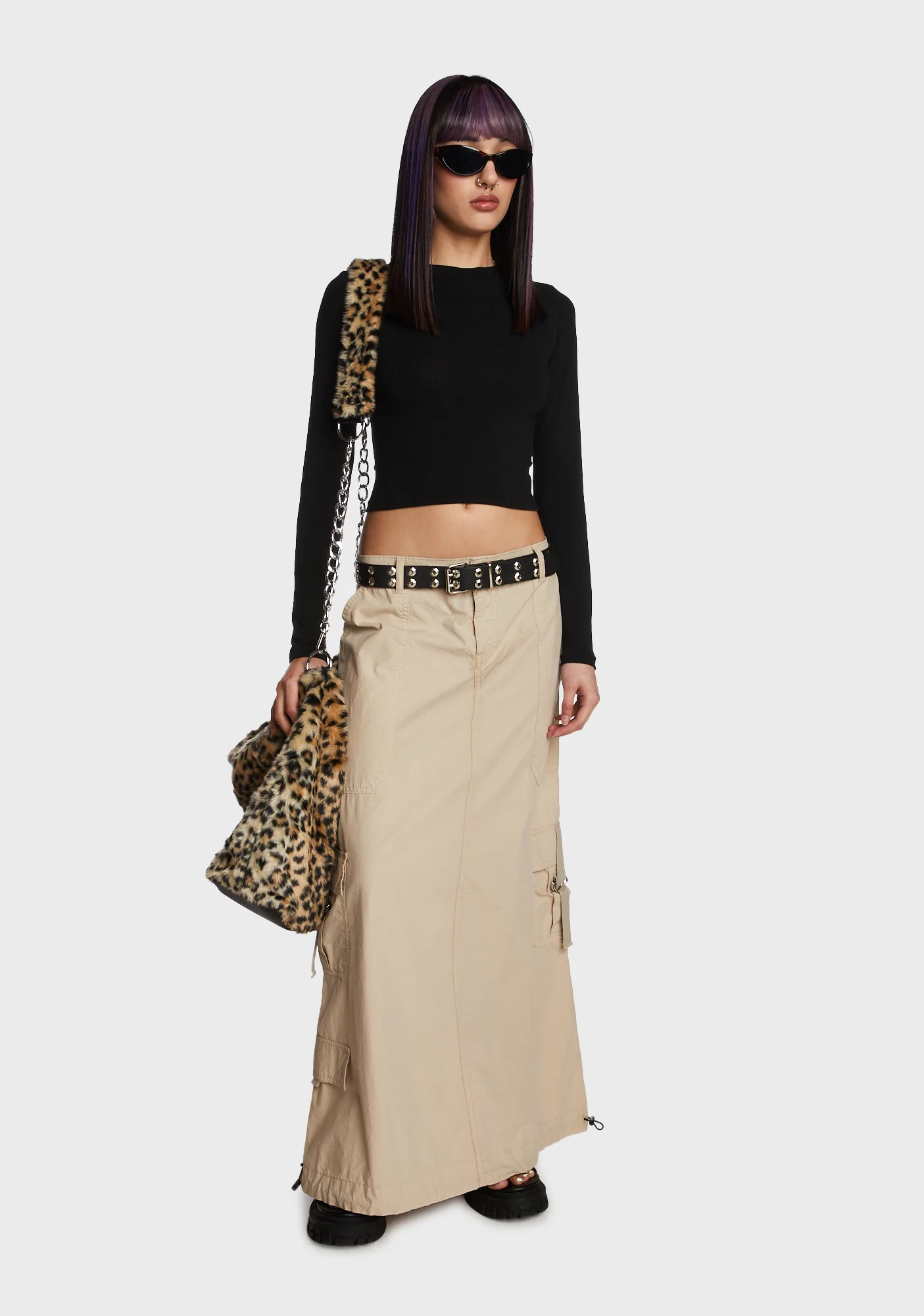 Hair Flip Long Sleeve Top - Black - Image 3