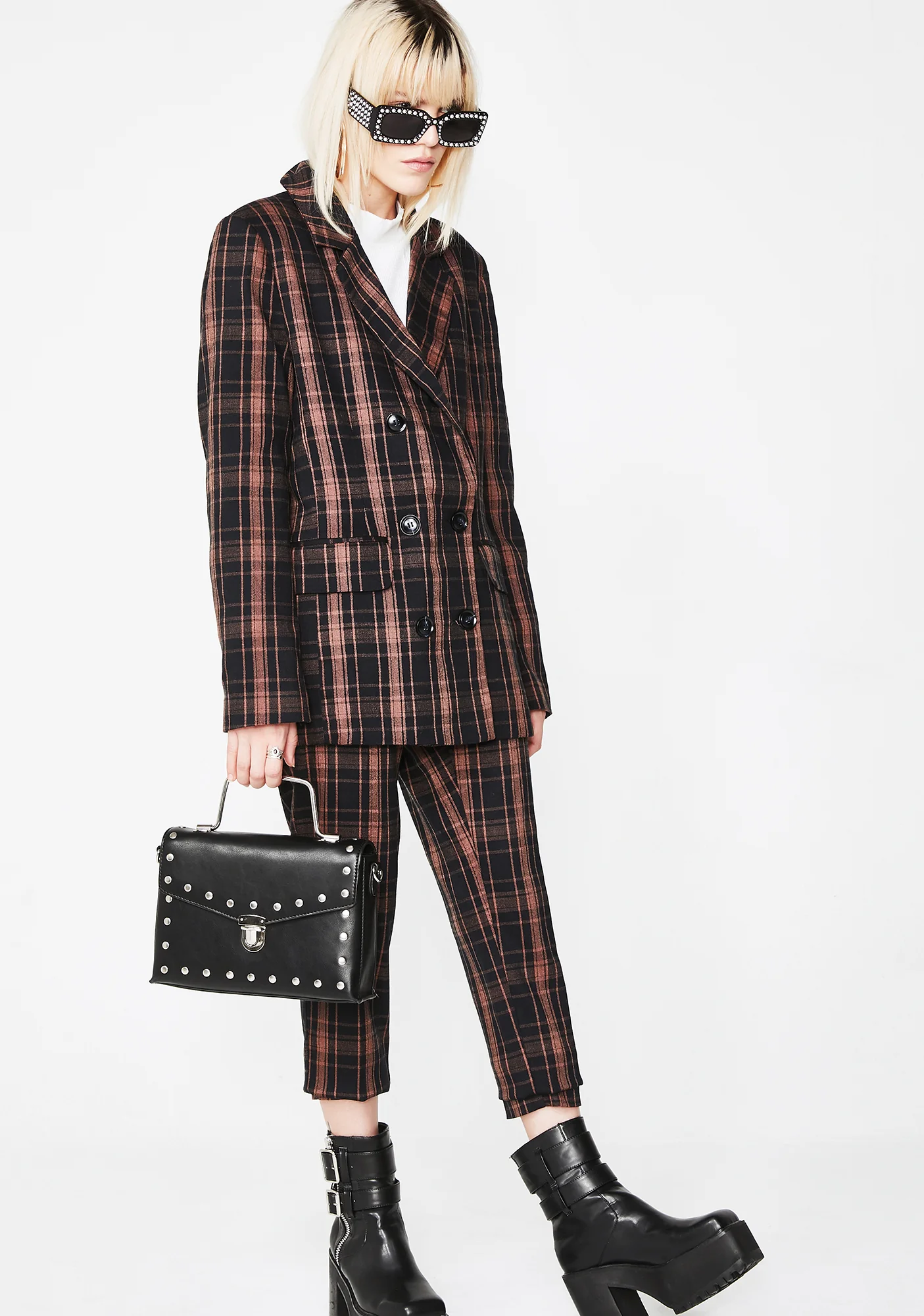 Half Bad Plaid Blazer - Image 2