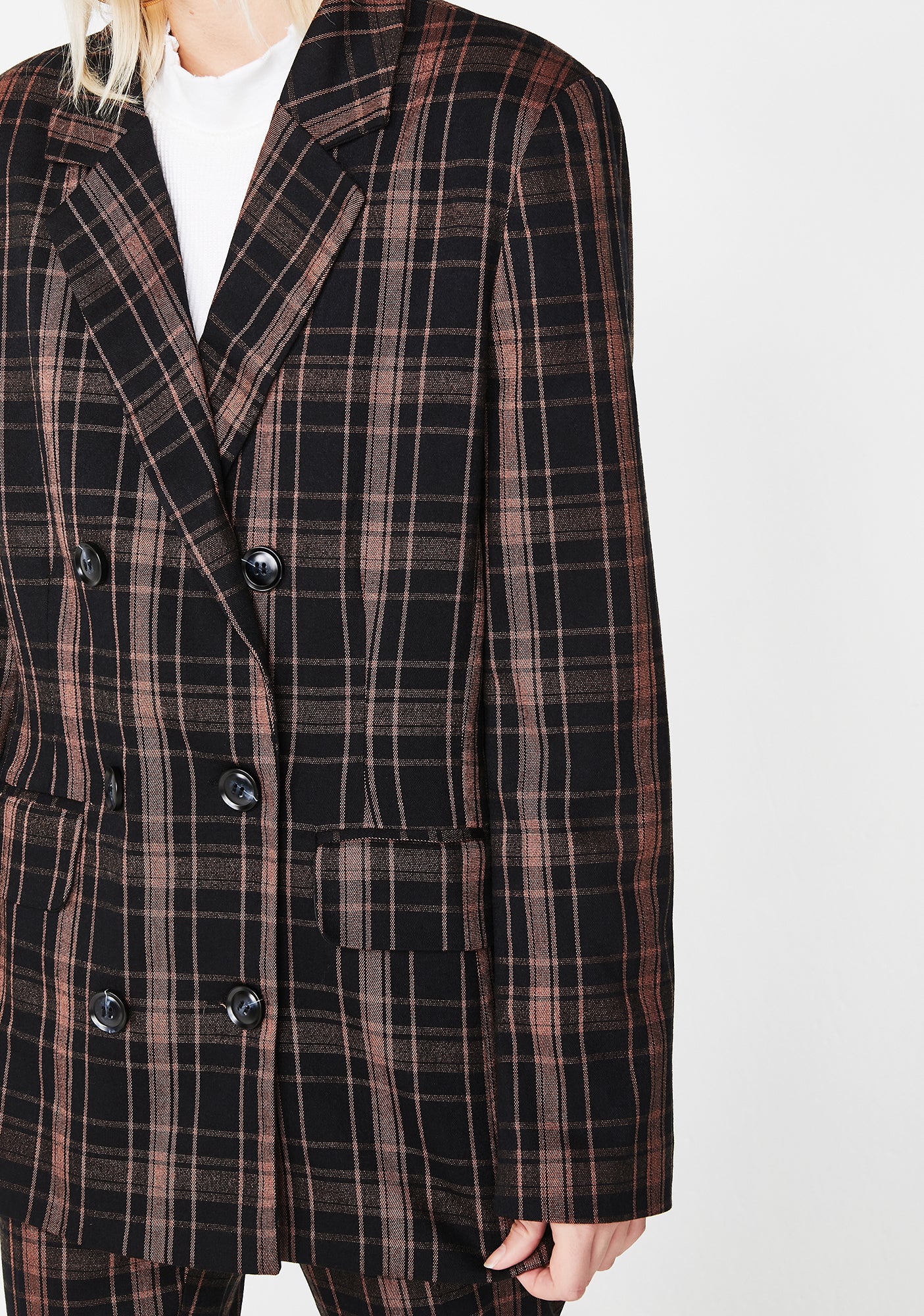 Half Bad Plaid Blazer - Image 3