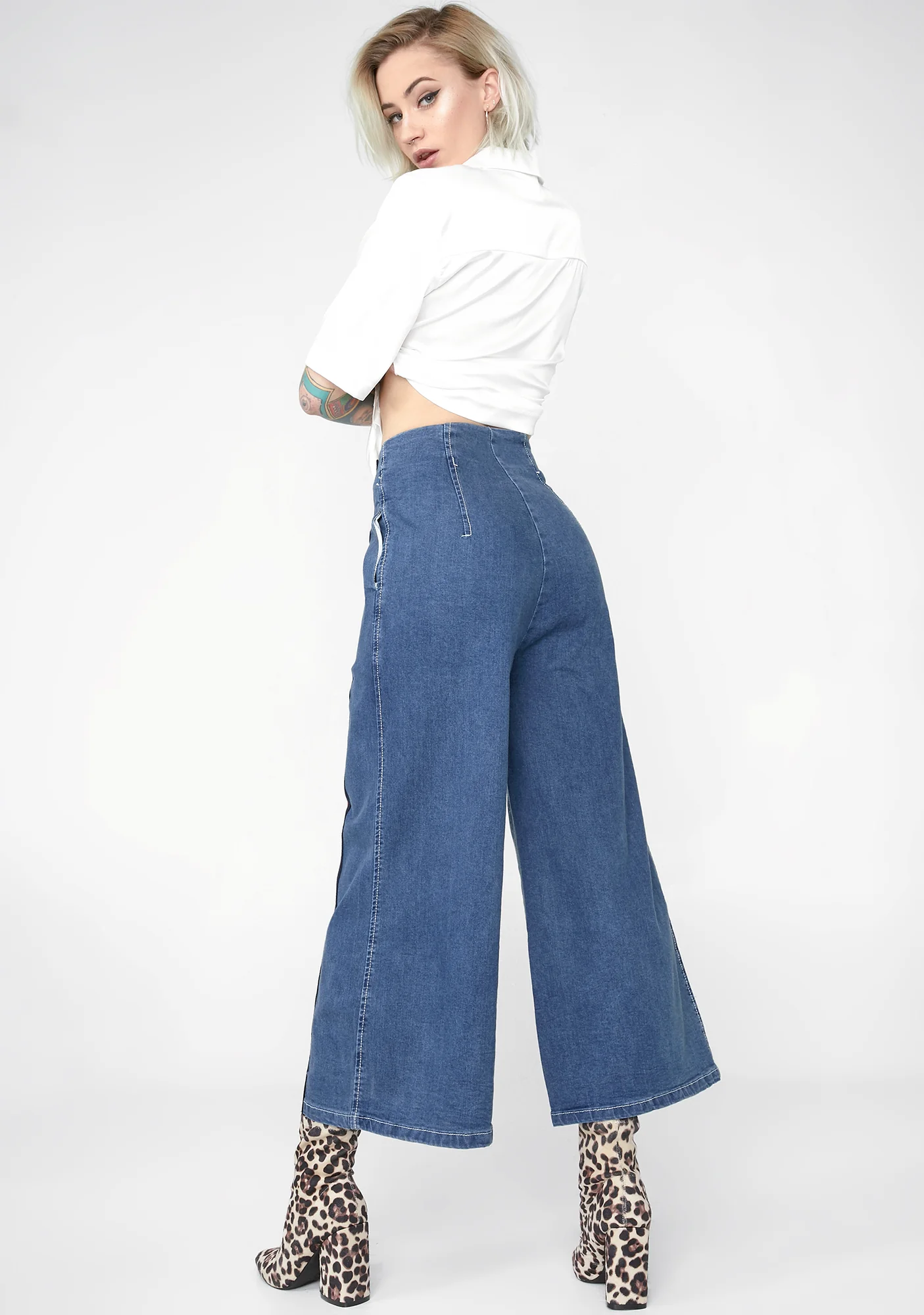 Hall Of Fame Wide Leg Jeans - Image 4