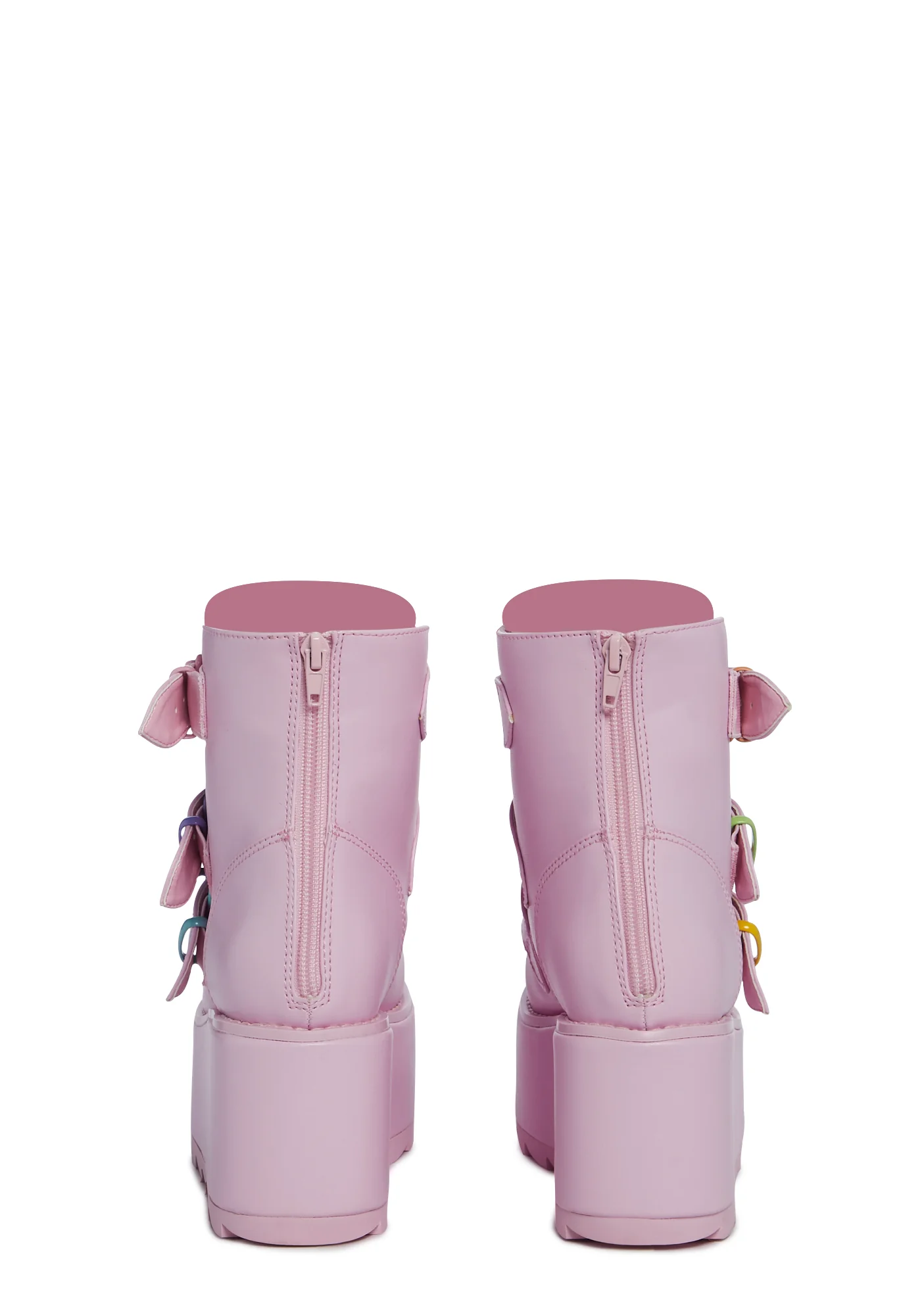 Halo Bow Ankle Boots - Pink - Image 4