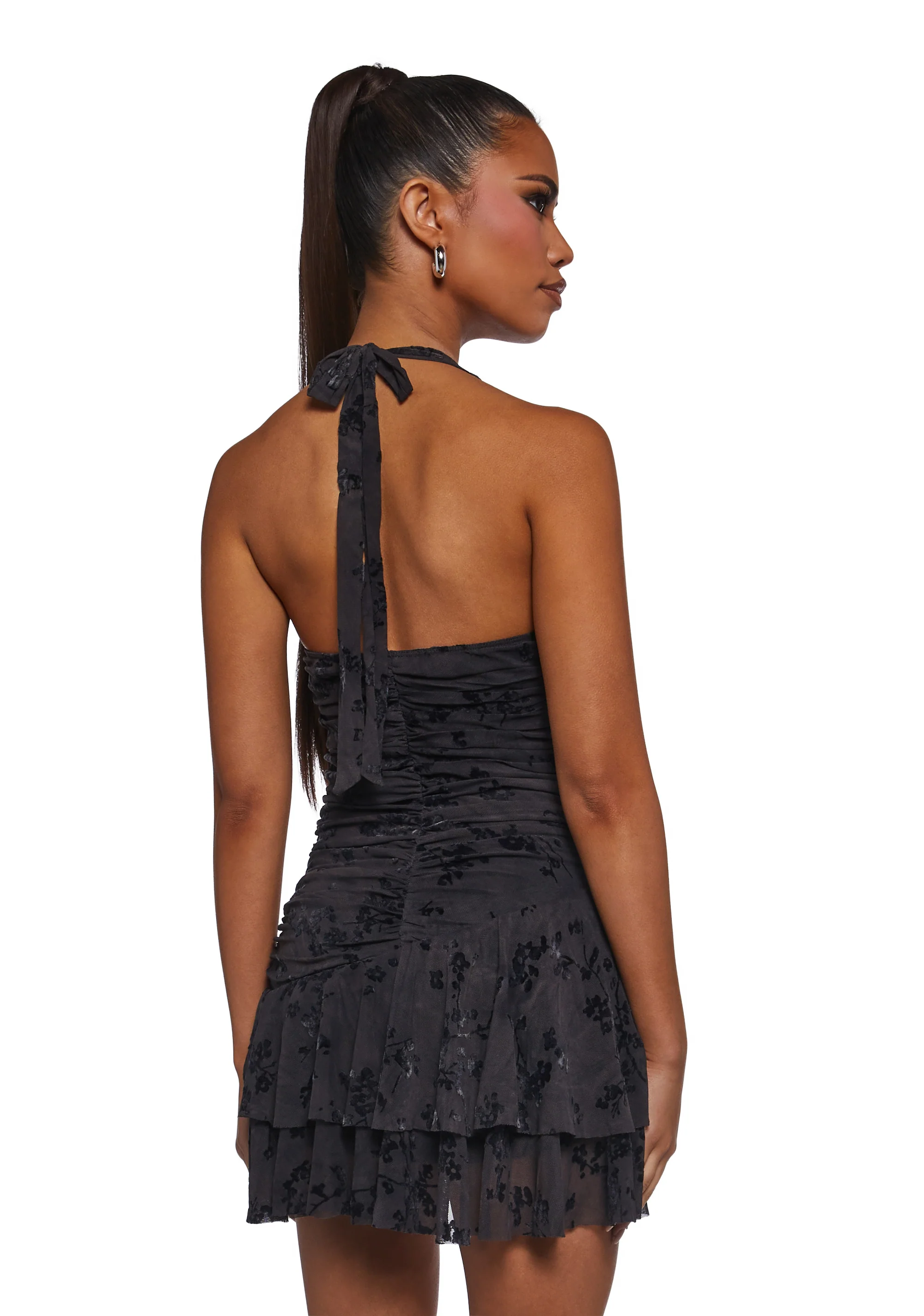 New Reign Halter Dress - Black - Image 4