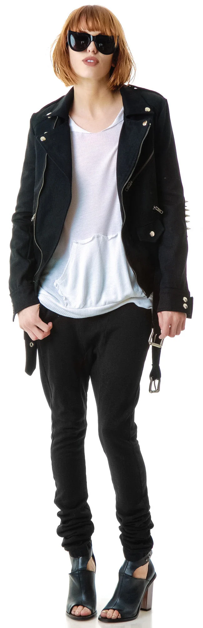 Hammer Time Drop Crotch Pants - Light Red - Image 2