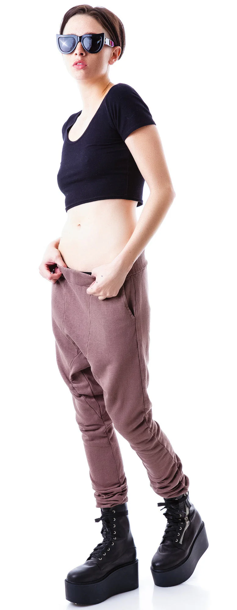 Hammer Time Drop Crotch Pants - Light Red - Image 24