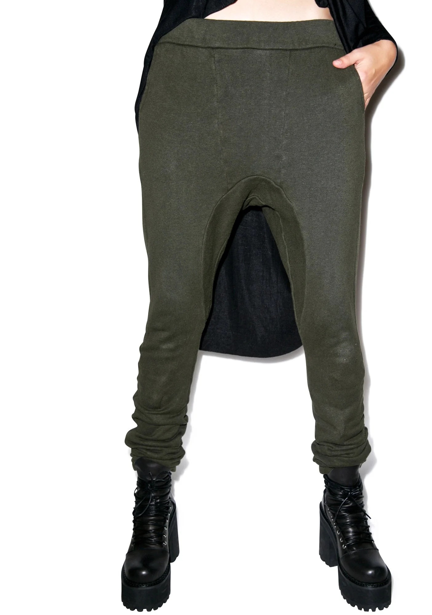 Hammer Time Drop Crotch Pants - Light Red - Image 25