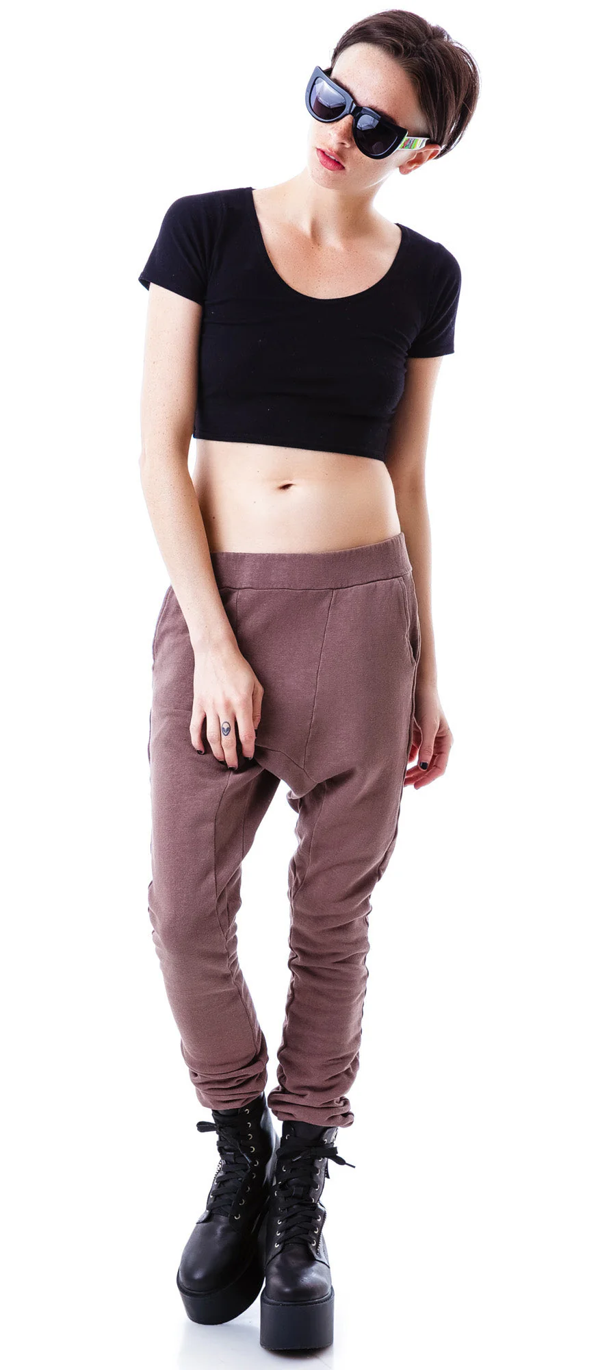 Hammer Time Drop Crotch Pants - Light Red - Image 9