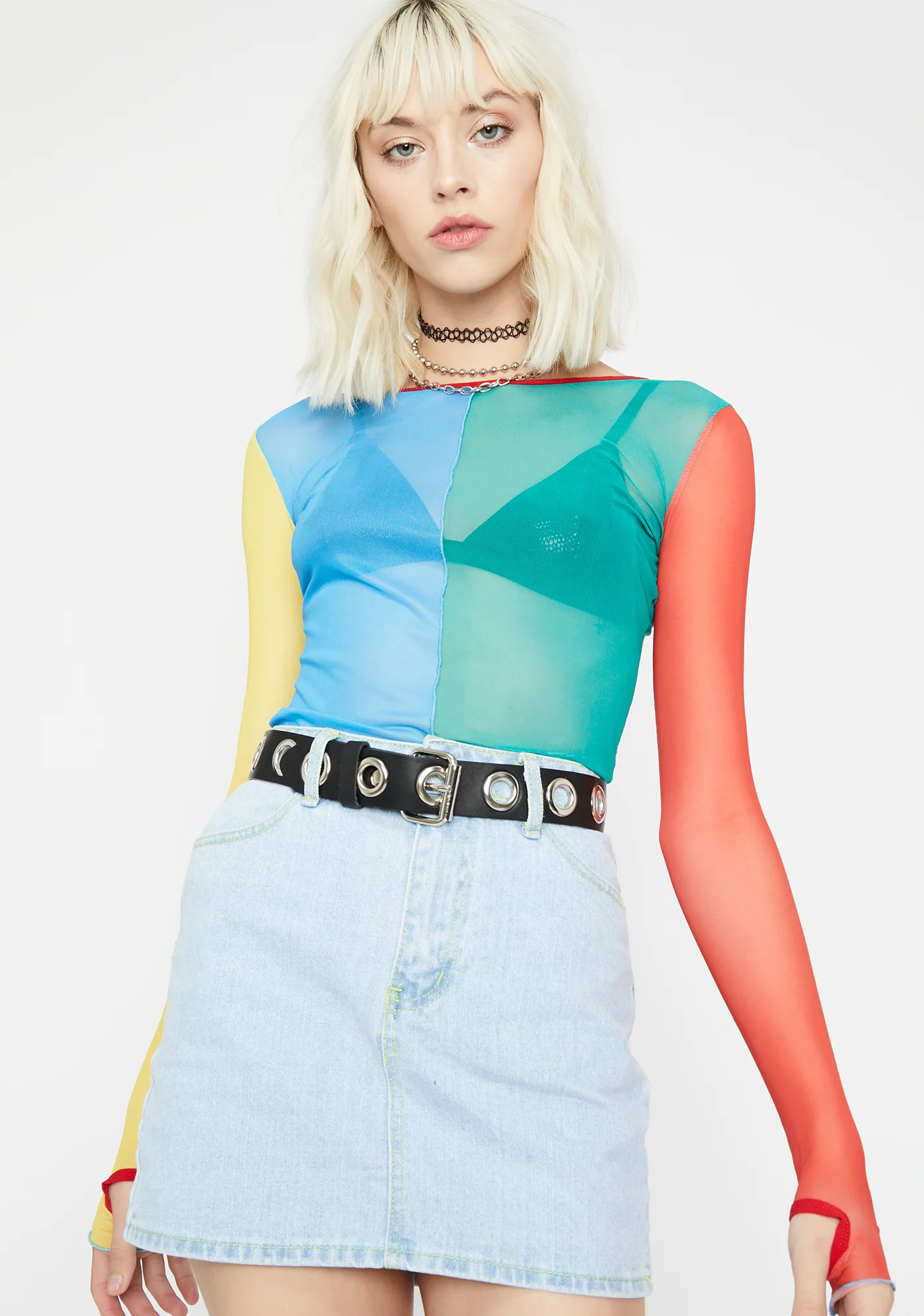Handle With Care Denim Skirt - Image 2