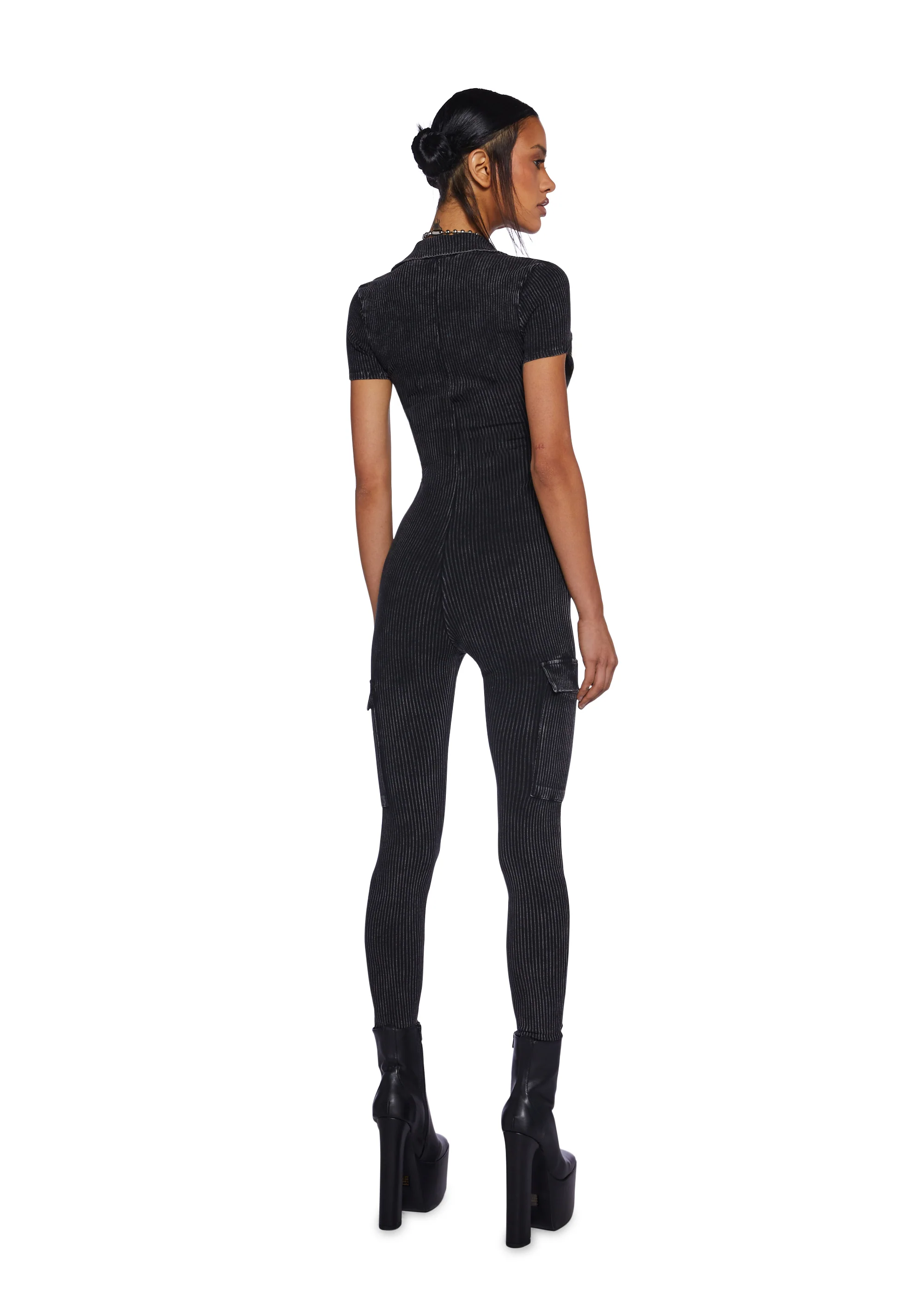 Hang Tough Cargo Jumpsuit - Gray - Image 5
