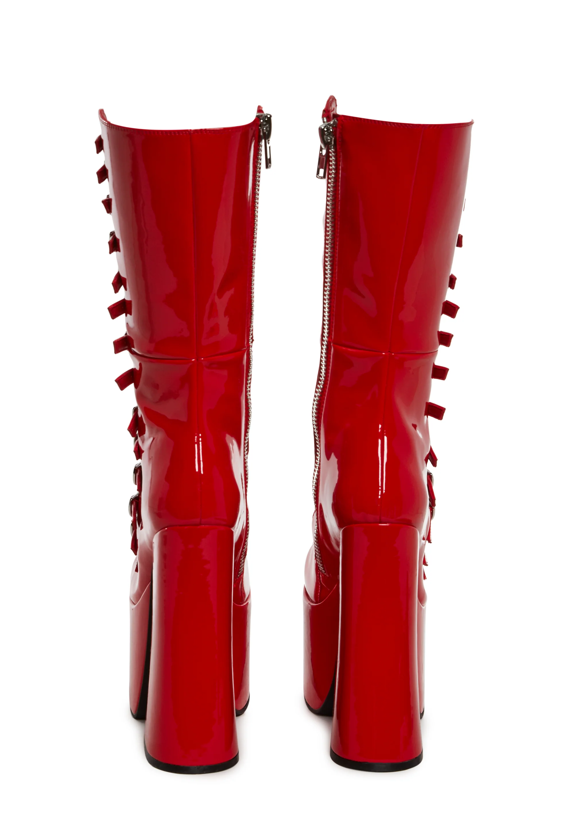 Hardcore Dazzle Platform Boots - Red - Image 4