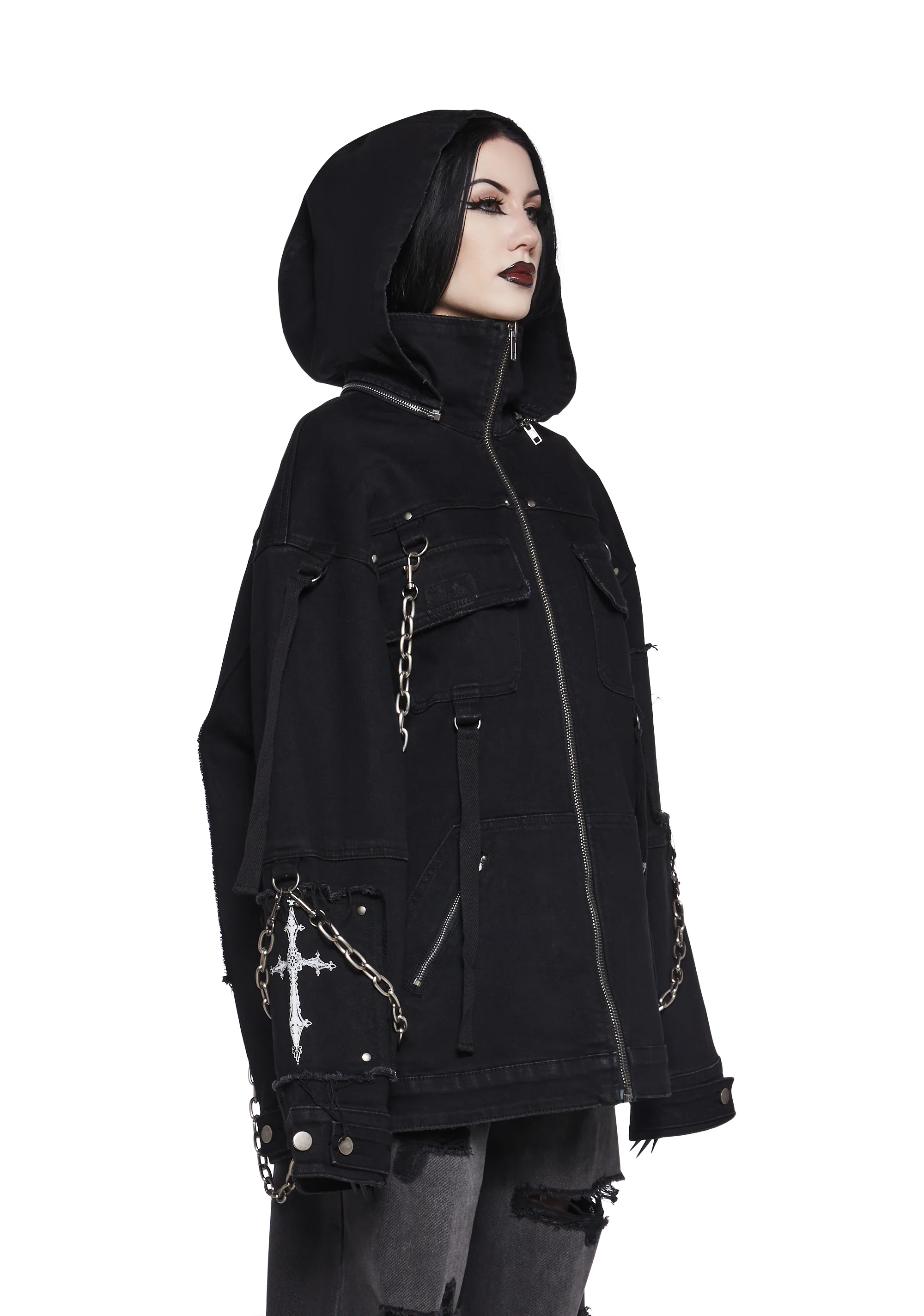 Hardcore Heavy Metal Trucker Jacket - Image 3