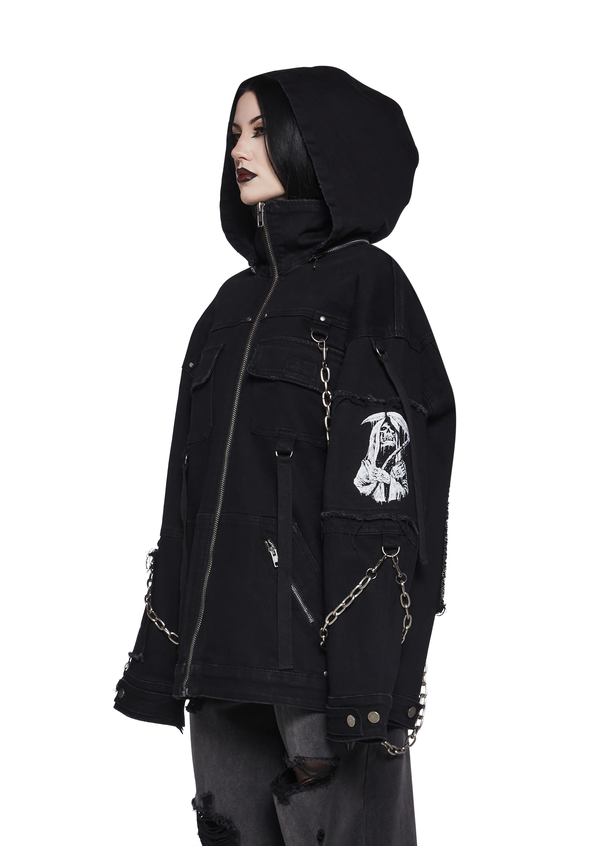 Hardcore Heavy Metal Trucker Jacket - Image 5