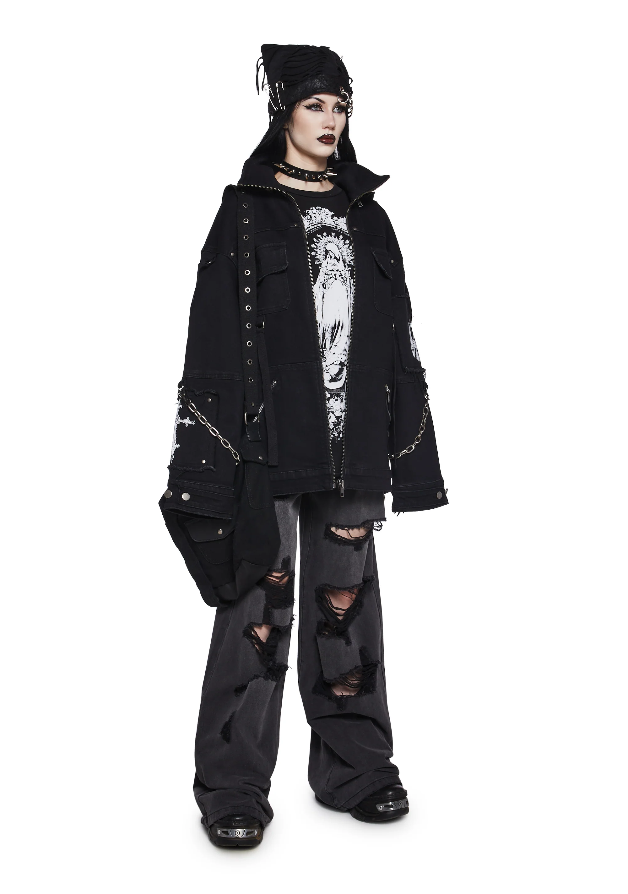 Hardcore Heavy Metal Trucker Jacket - Image 6