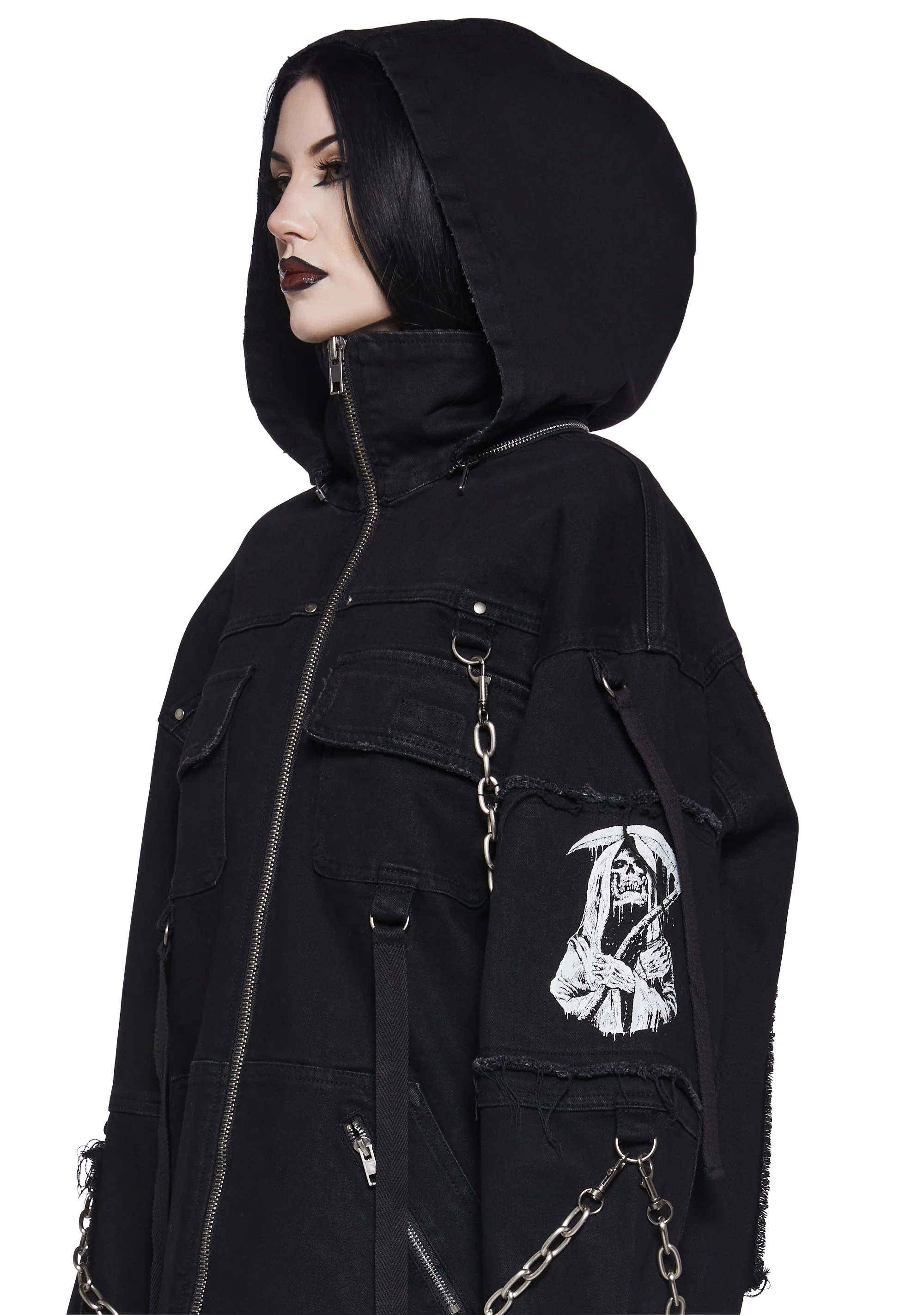Hardcore Heavy Metal Trucker Jacket - Image 7