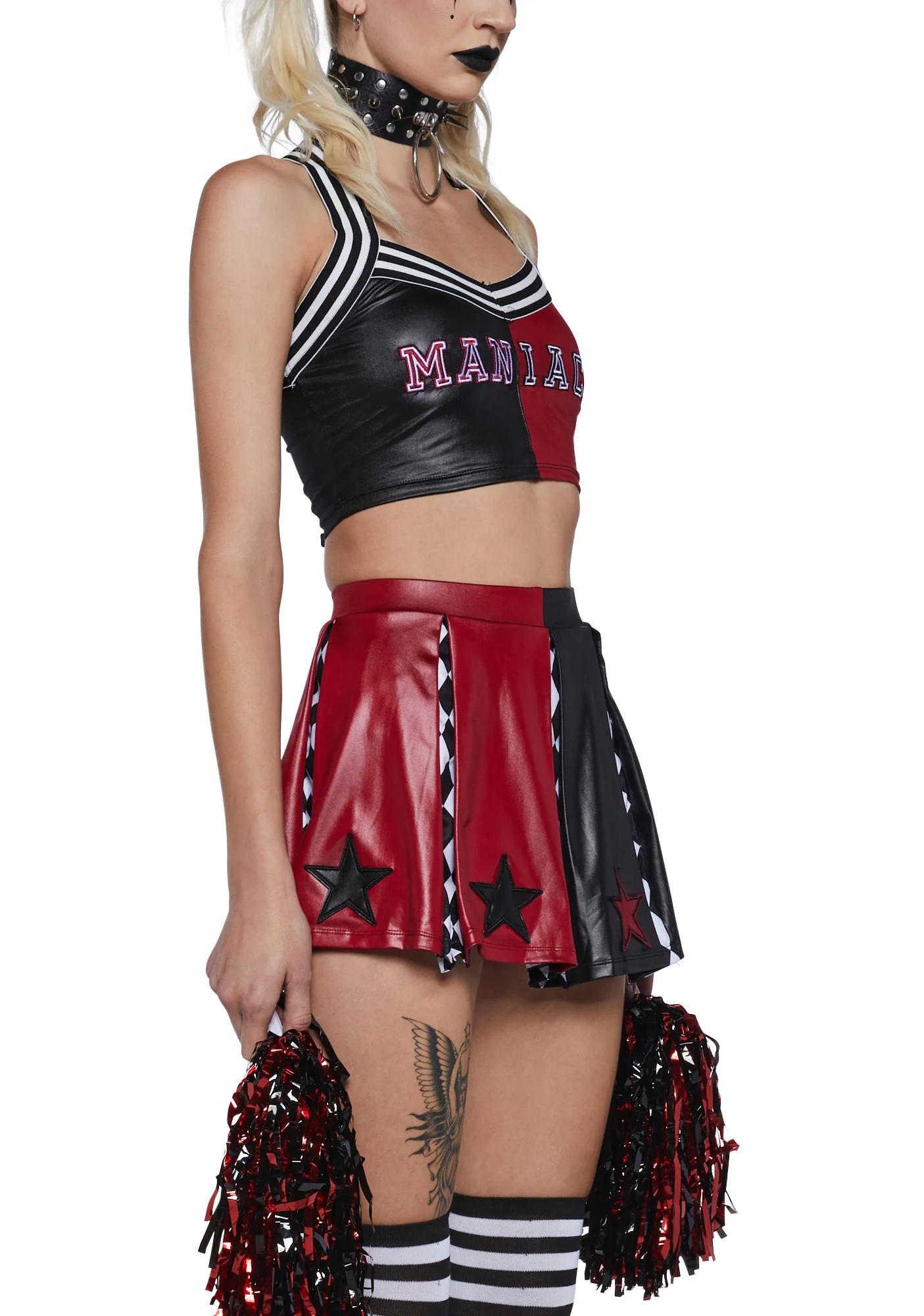 Harlequin Dreams Cheerleader Costume - Image 4