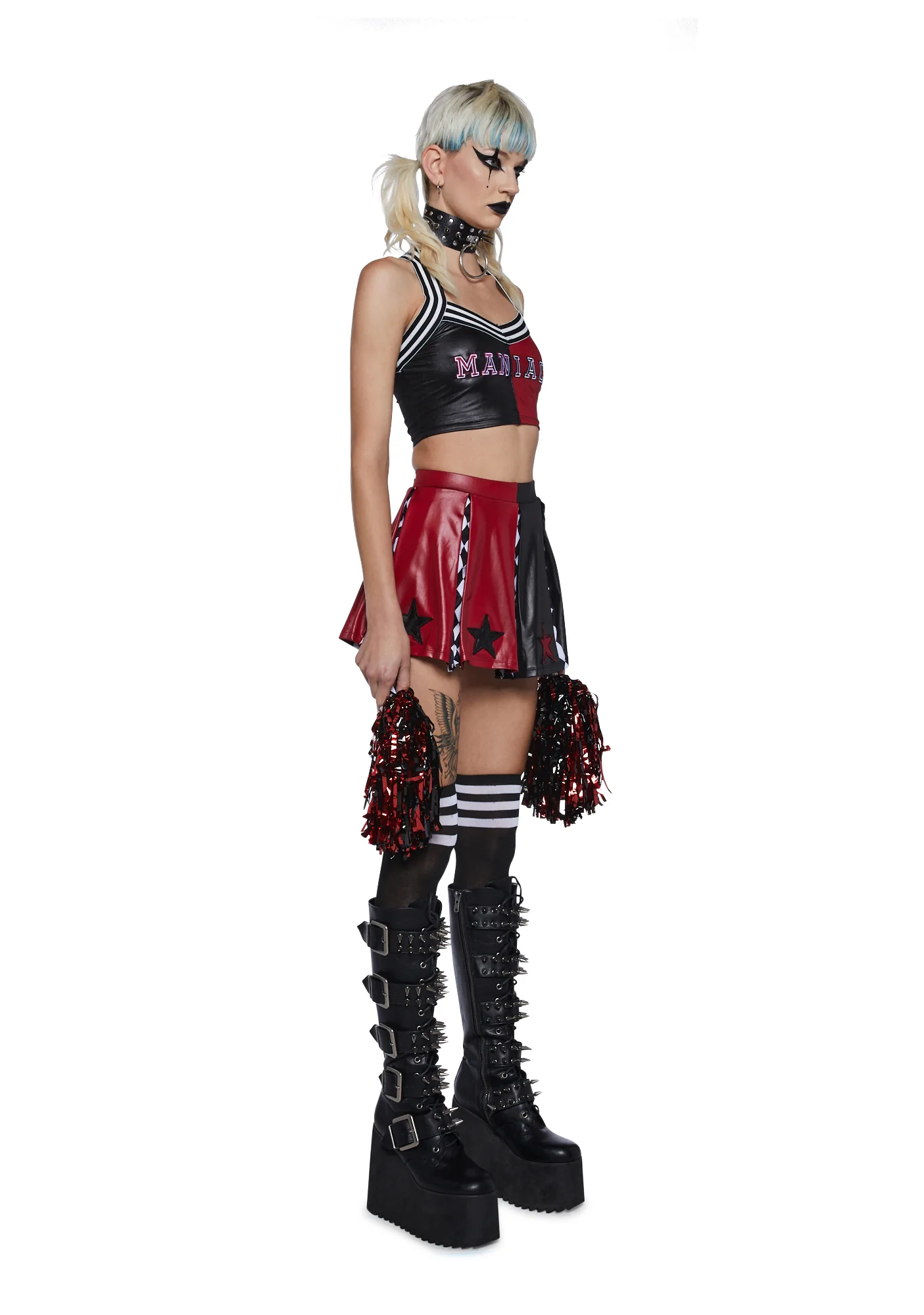 Harlequin Dreams Cheerleader Costume - Image 5