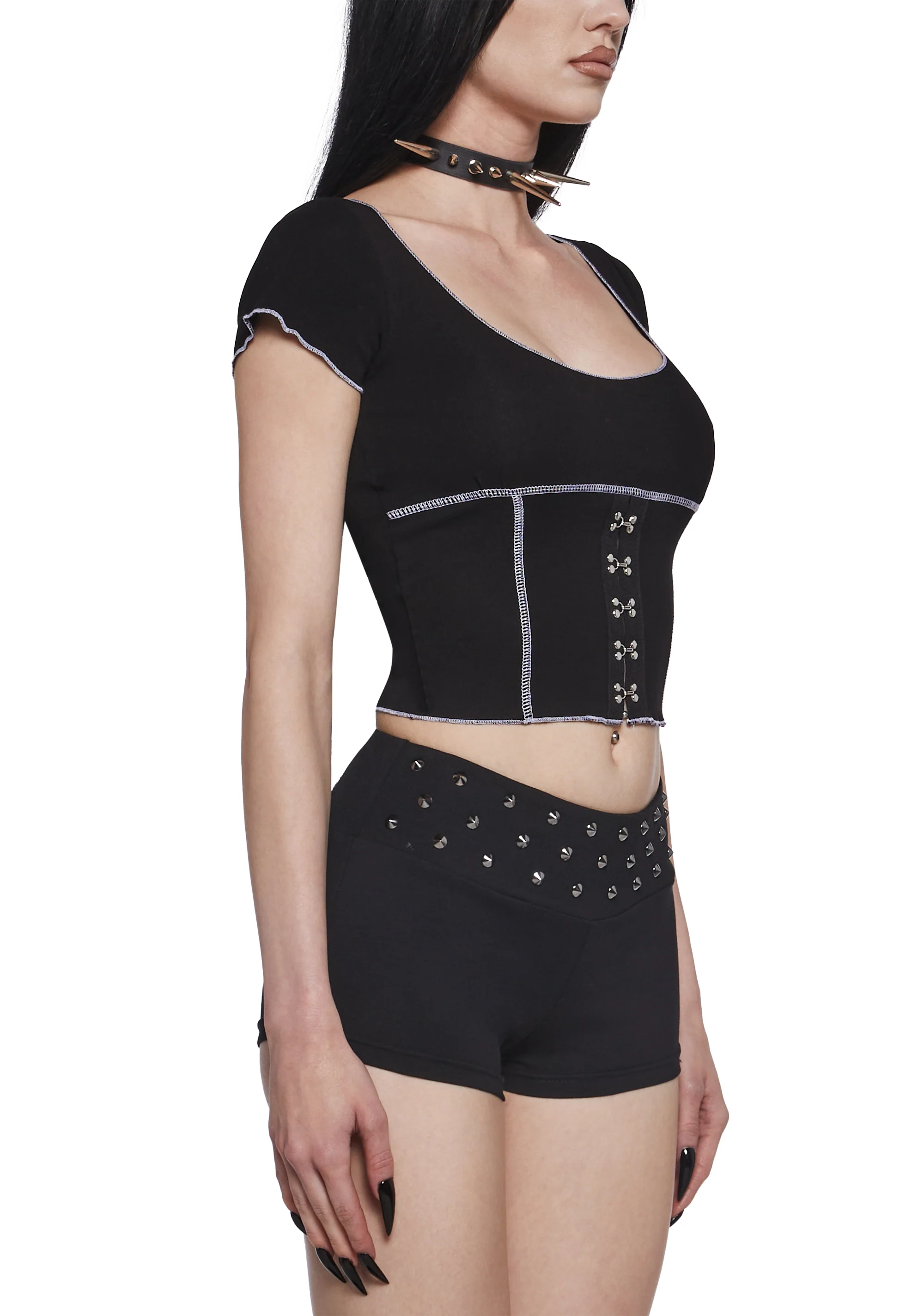 Harlequin Girl Crop Top - Image 3