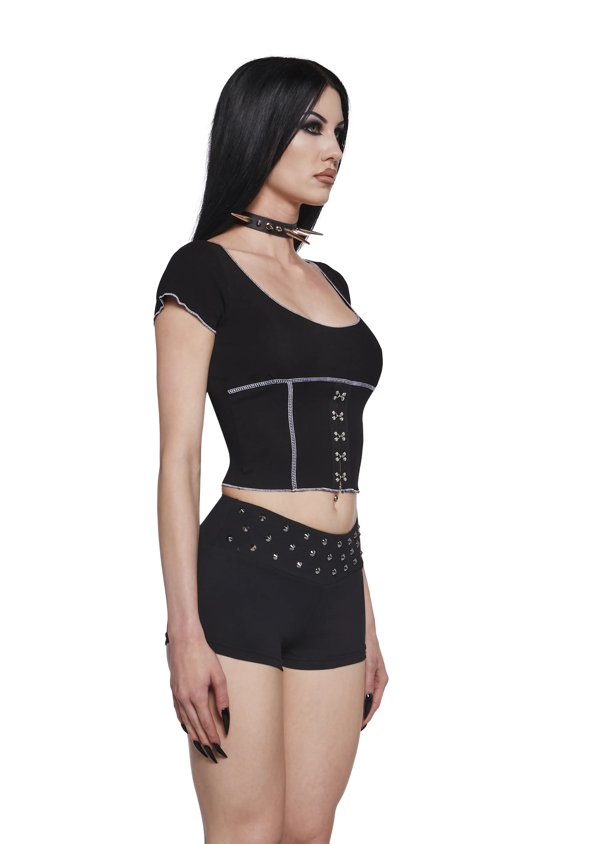 Harlequin Girl Crop Top - Image 4