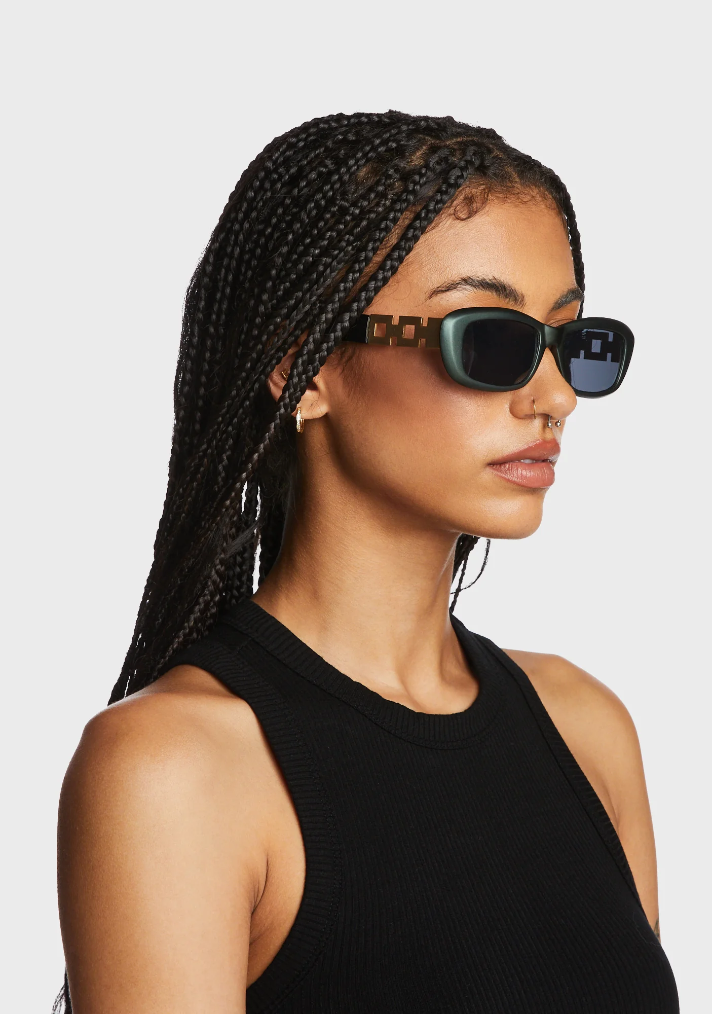 Harlow Cat Sunglasses - Green - Image 2