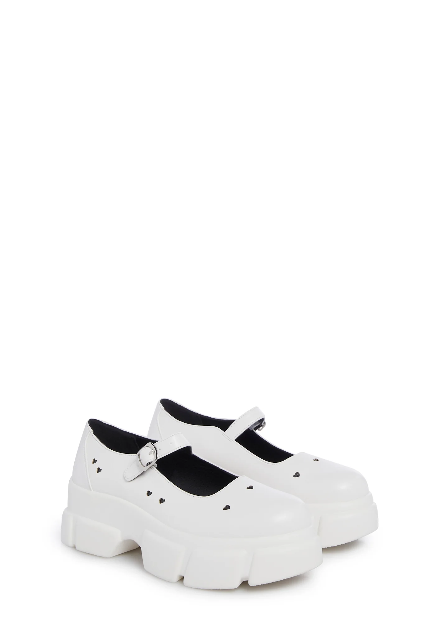 Harmony Heart Platform Mary Janes - White - Image 3