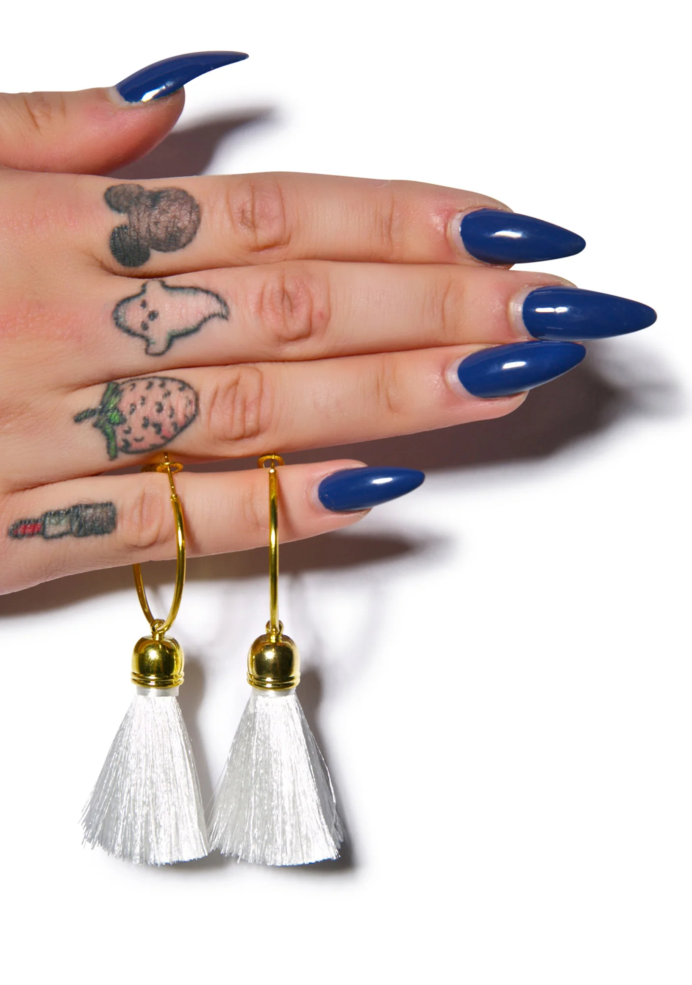 Harper Hoop Tassel Earrings - Image 8