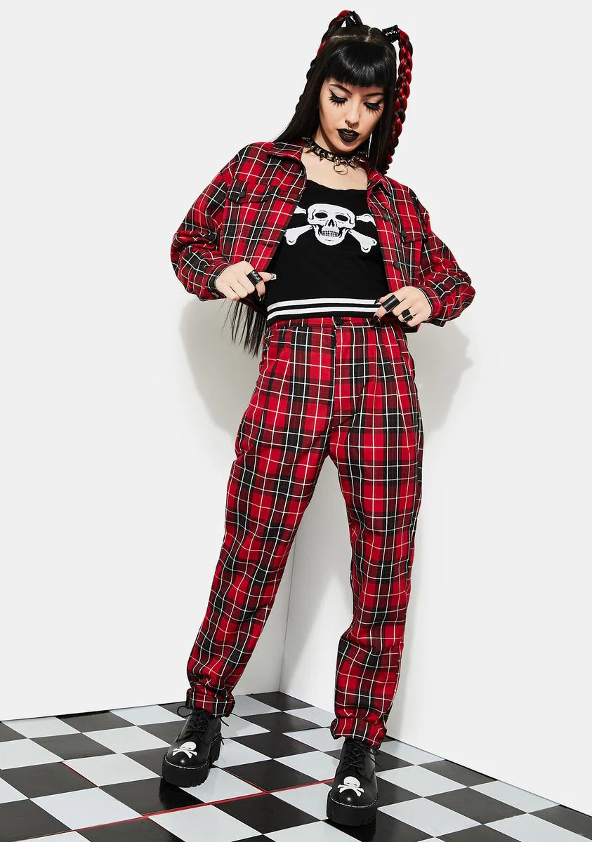Hate To Love Plaid Trucker Jacket - Image 3