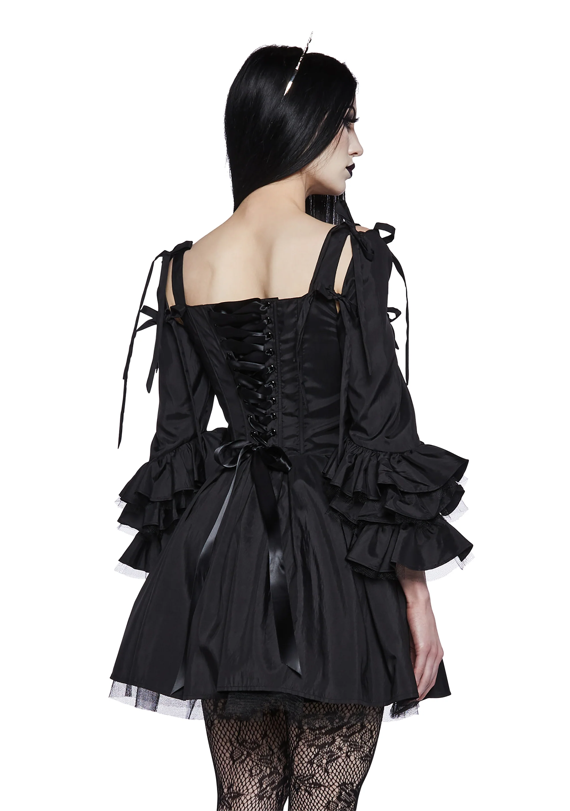 Haunted Hue Mini Dress - Black - Image 5