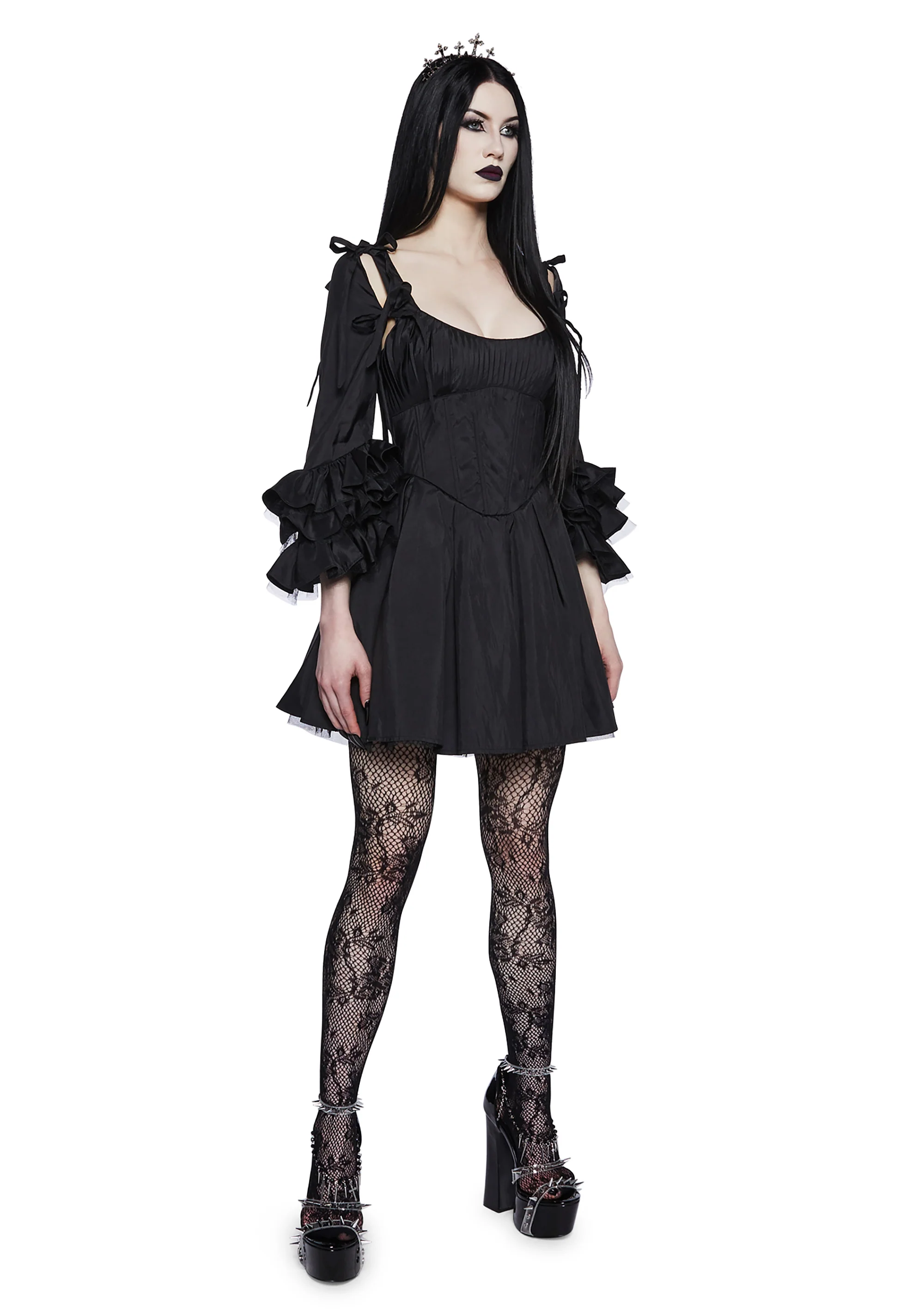 Haunted Hue Mini Dress - Black - Image 6