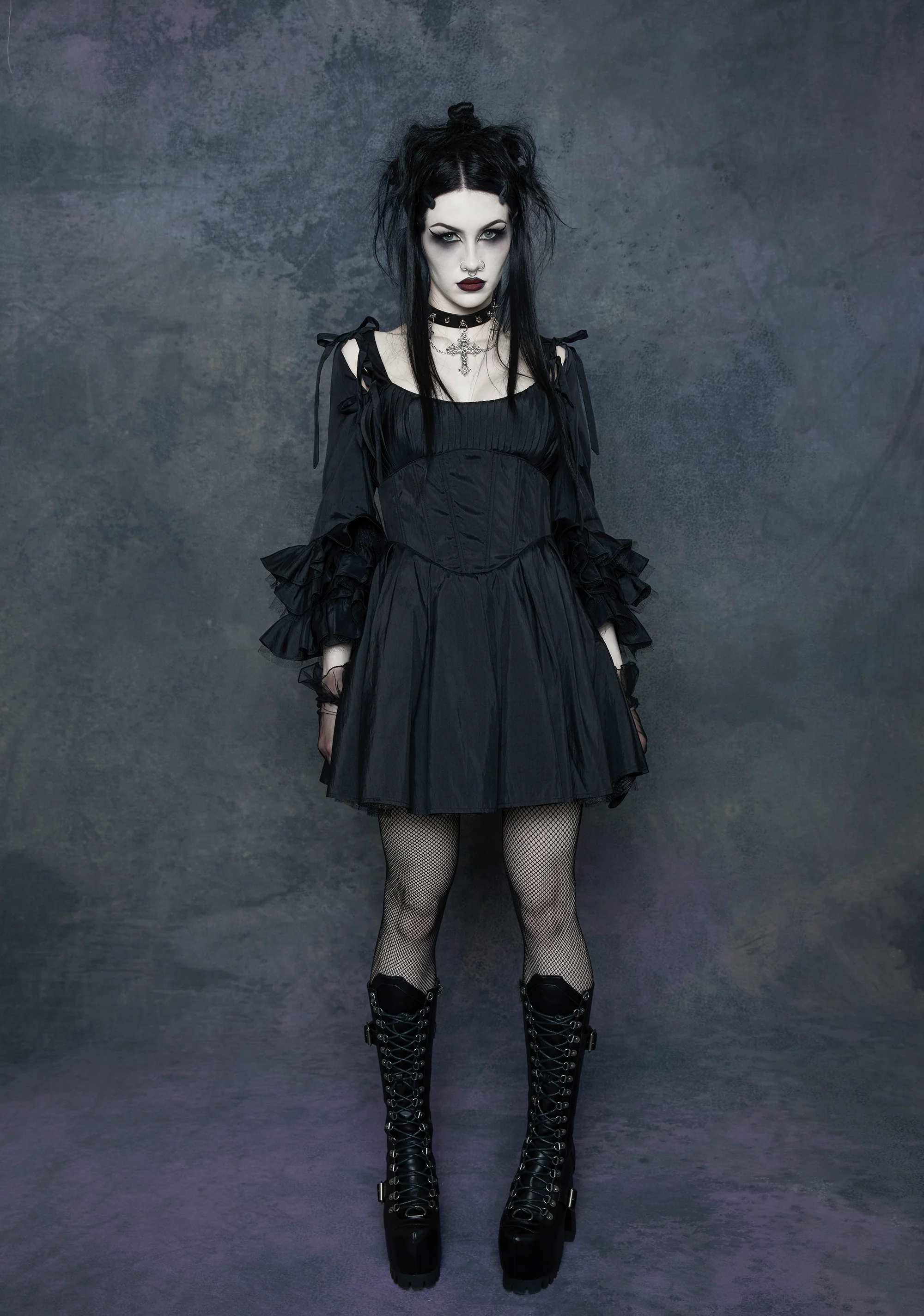 Haunted Hue Mini Dress - Black - Image 8