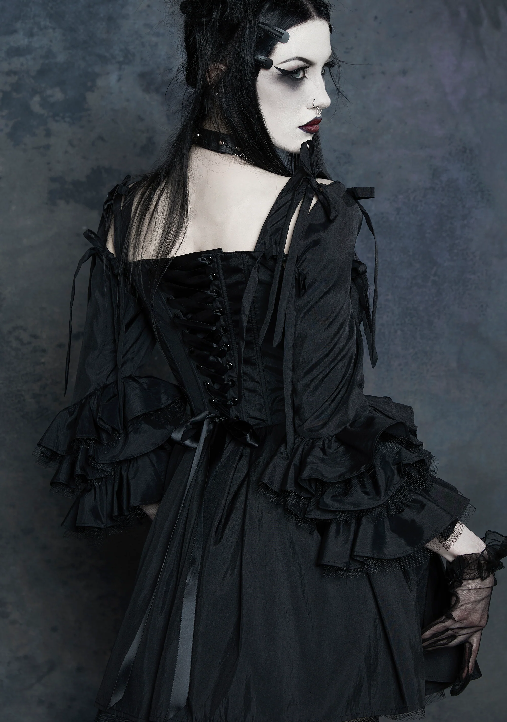 Haunted Hue Mini Dress - Black - Image 9