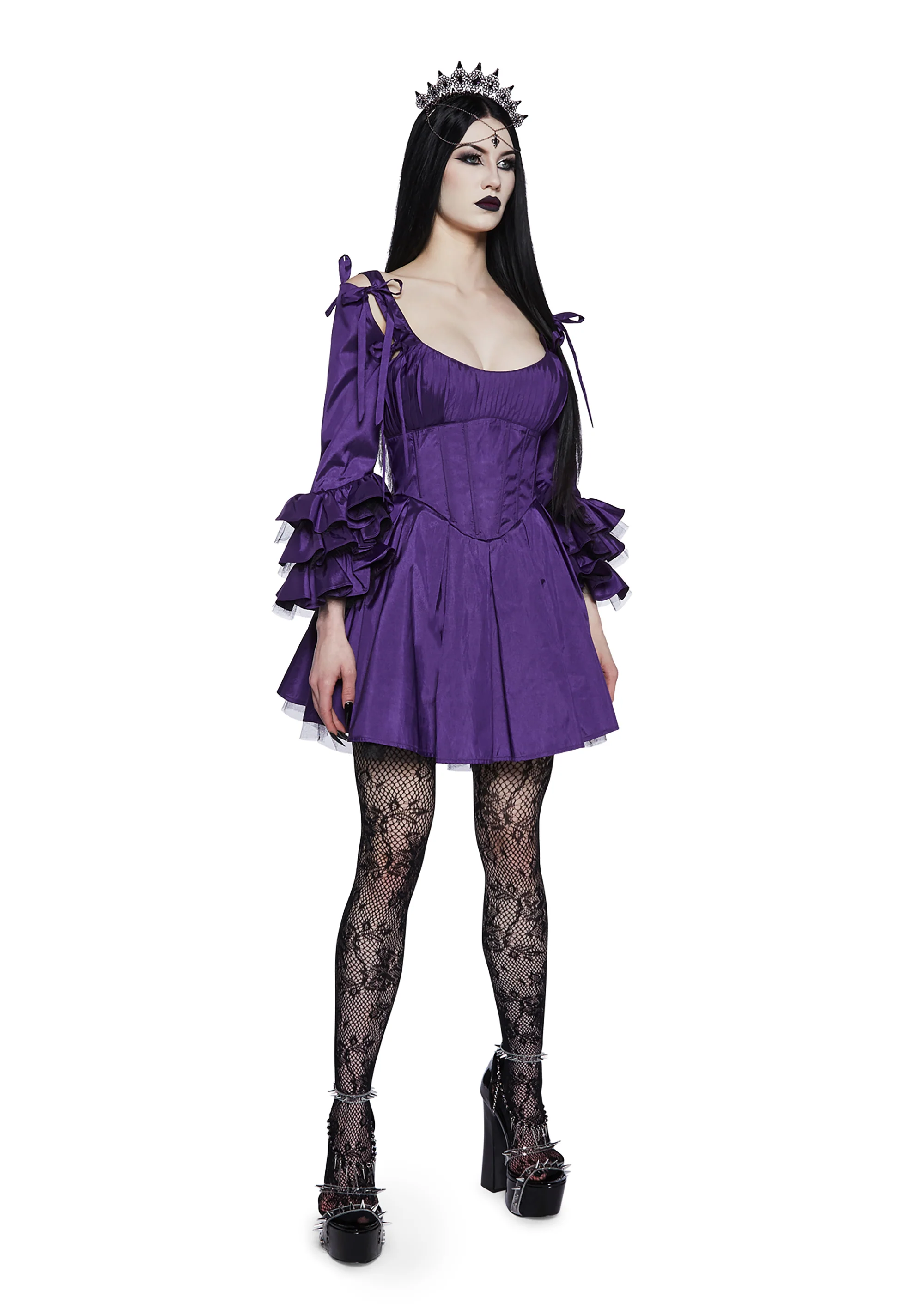 Haunted Hue Mini Dress - Purple - Image 2