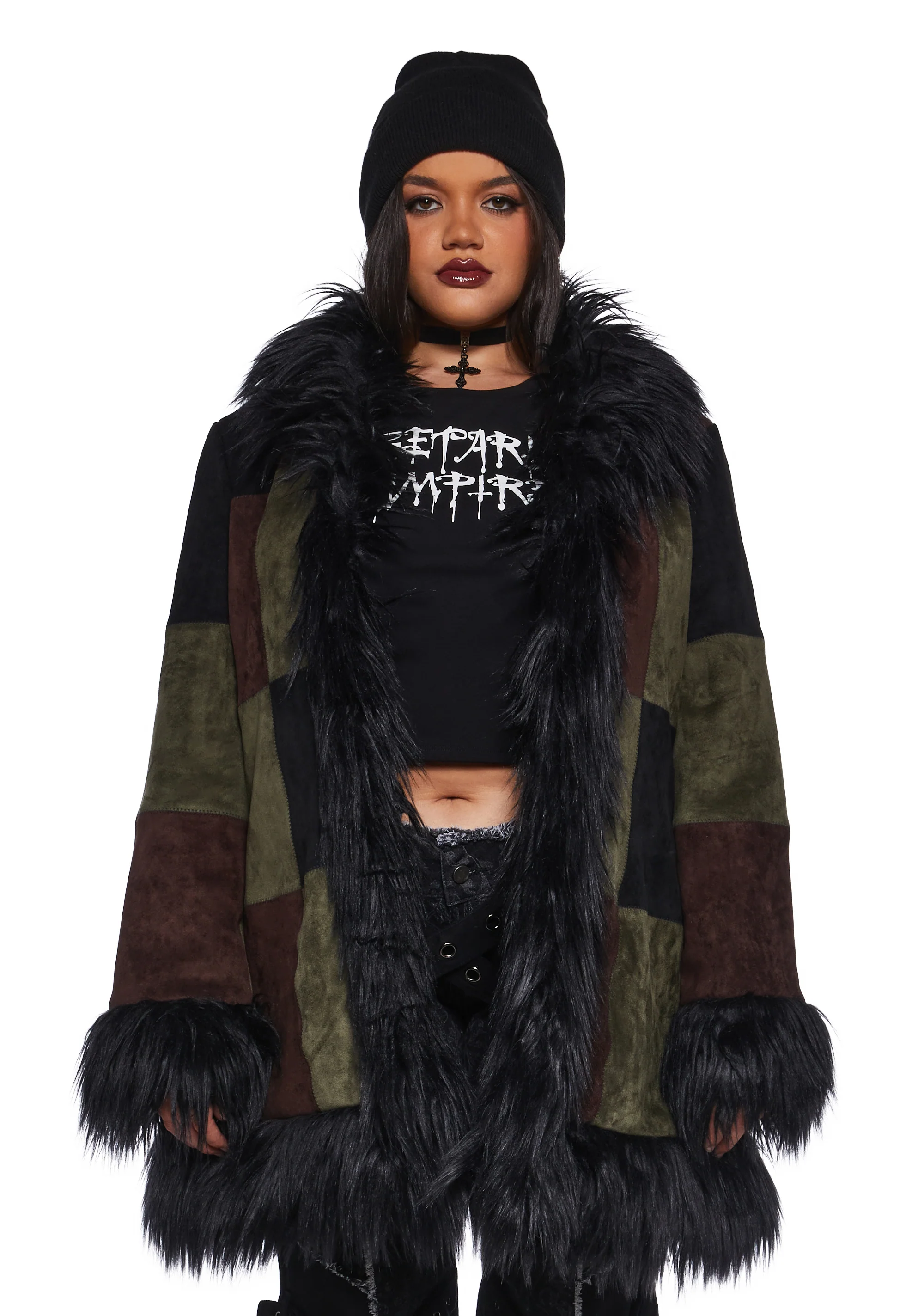 Hearing Heartbeats Faux Suede Coat - Image 2