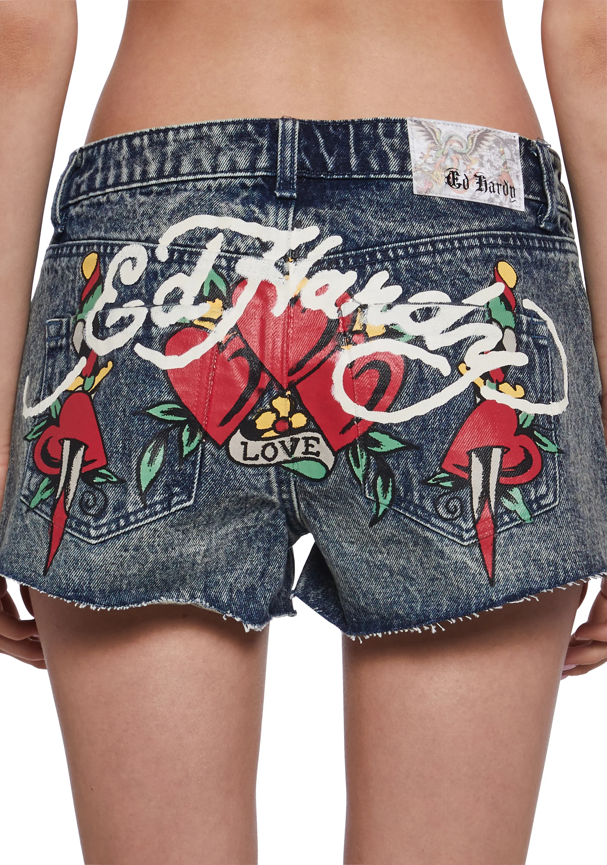 Heart Dagger Denim Shorts - Image 7