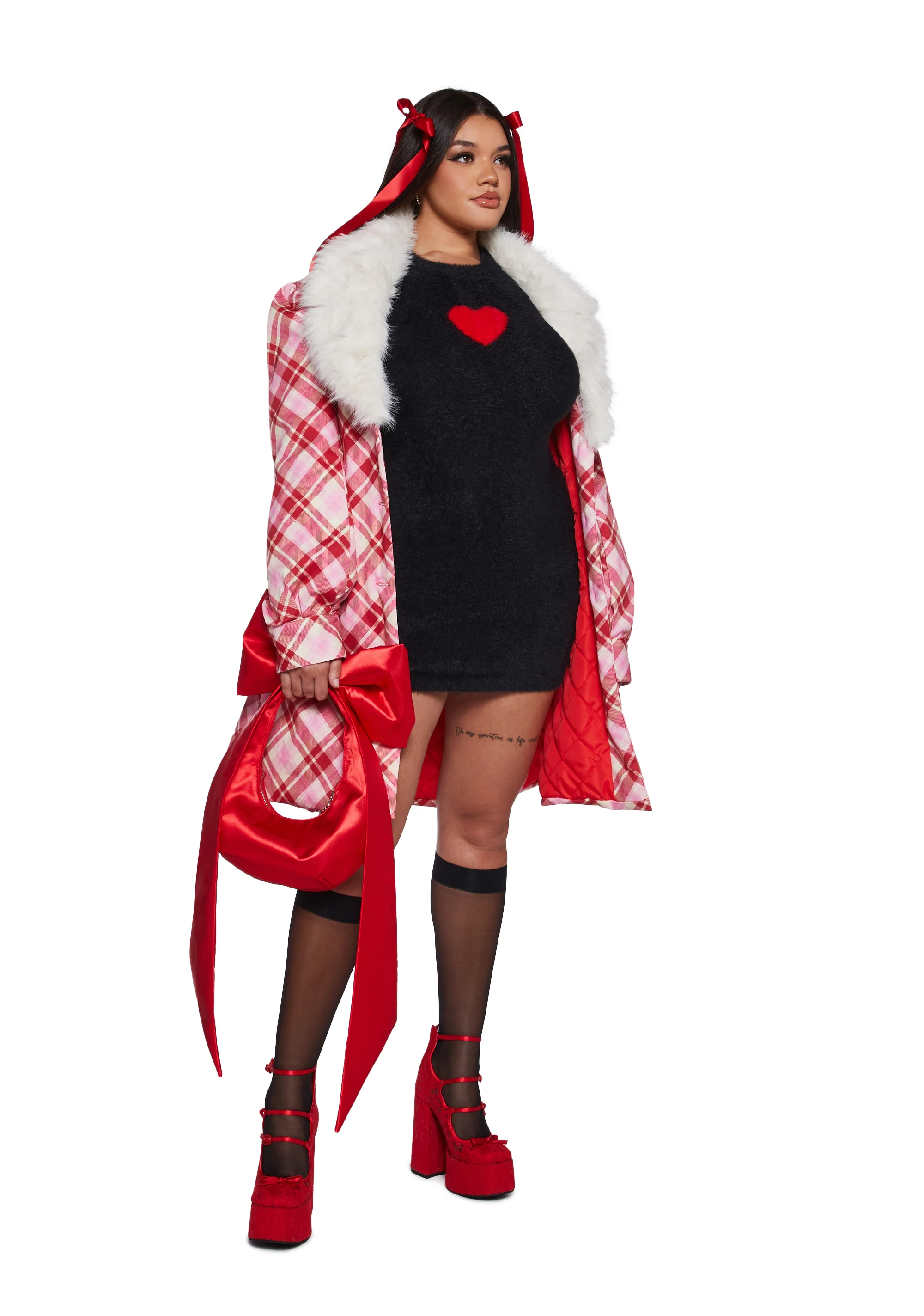 Heart Light Fuzzy Dress - Image 7