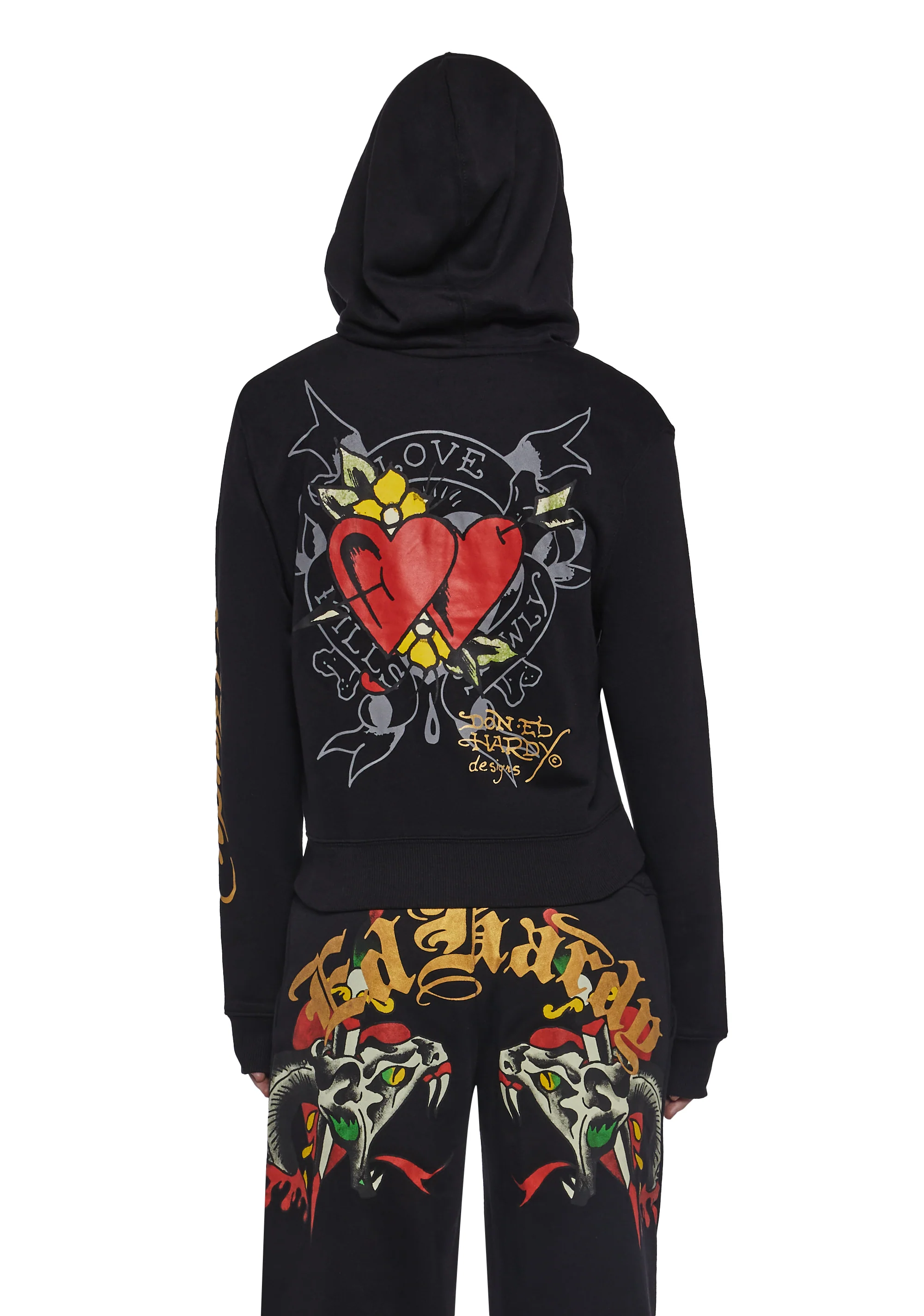 Heart Snake Zip Front Hoodie - Image 5
