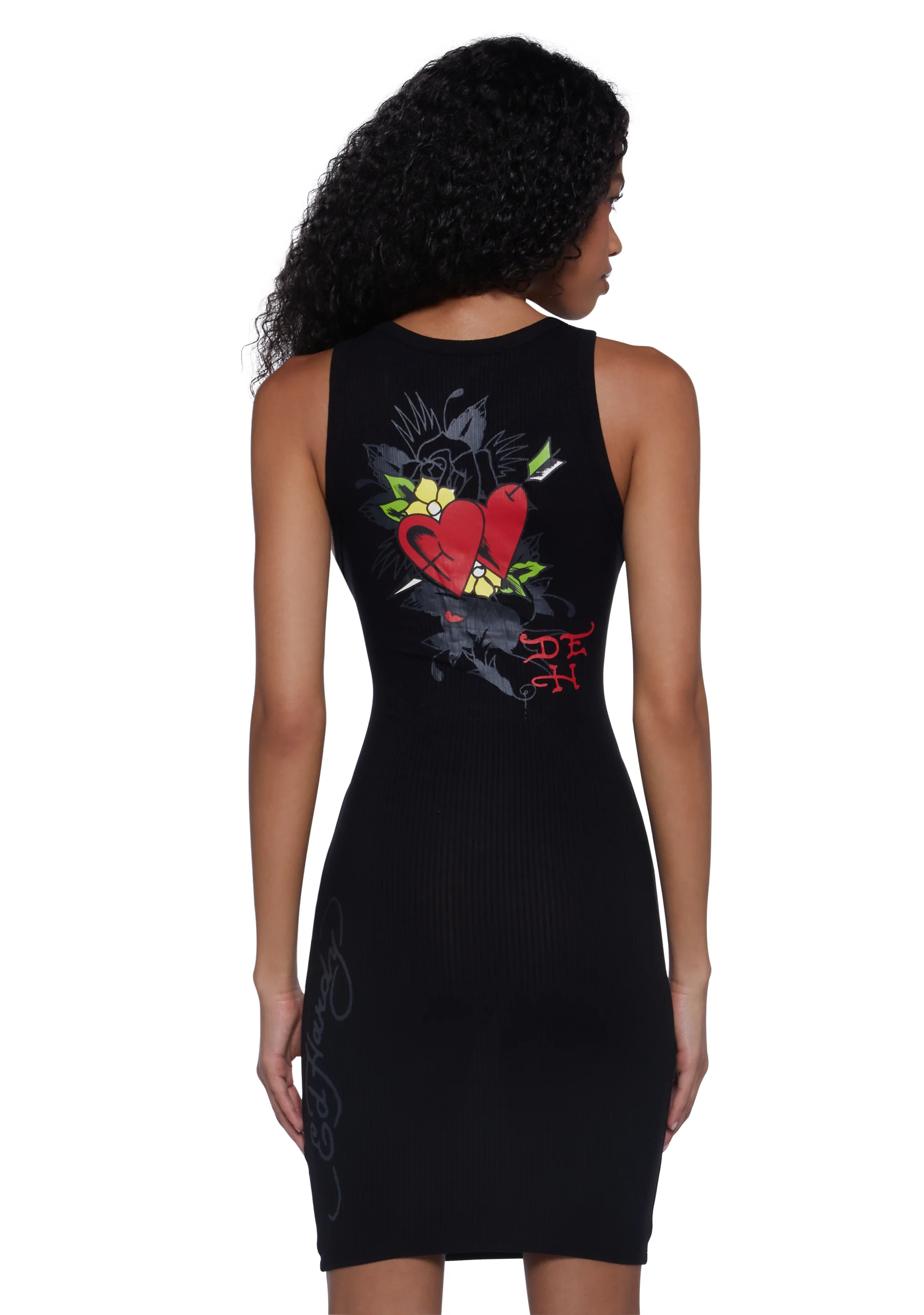 Heart Wings Cut Out Ribbed Dress - Image 4