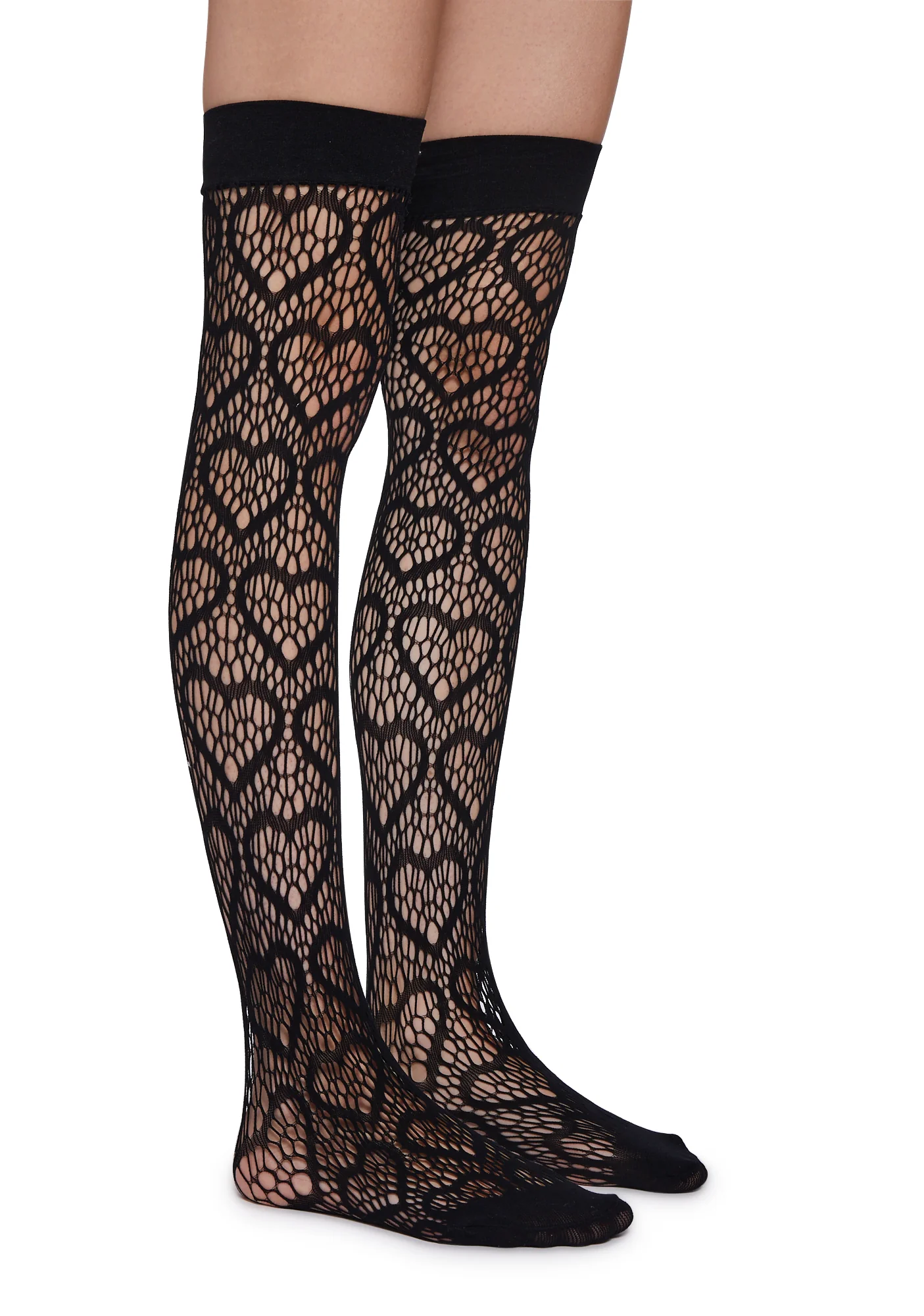 Heartbeats For You Thigh Highs-Black - Image 2