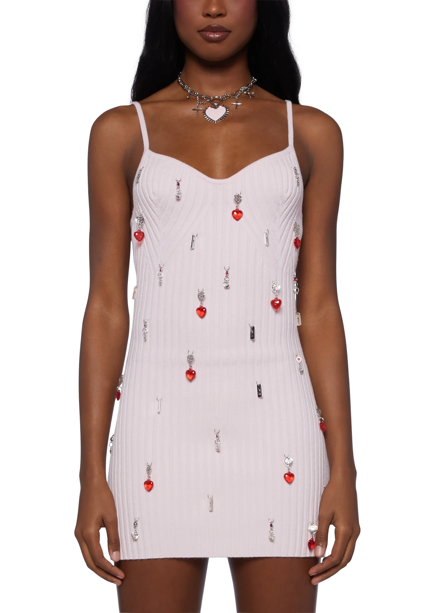 Heartbreak Hottie Bodycon Dress - Pink - Image 5