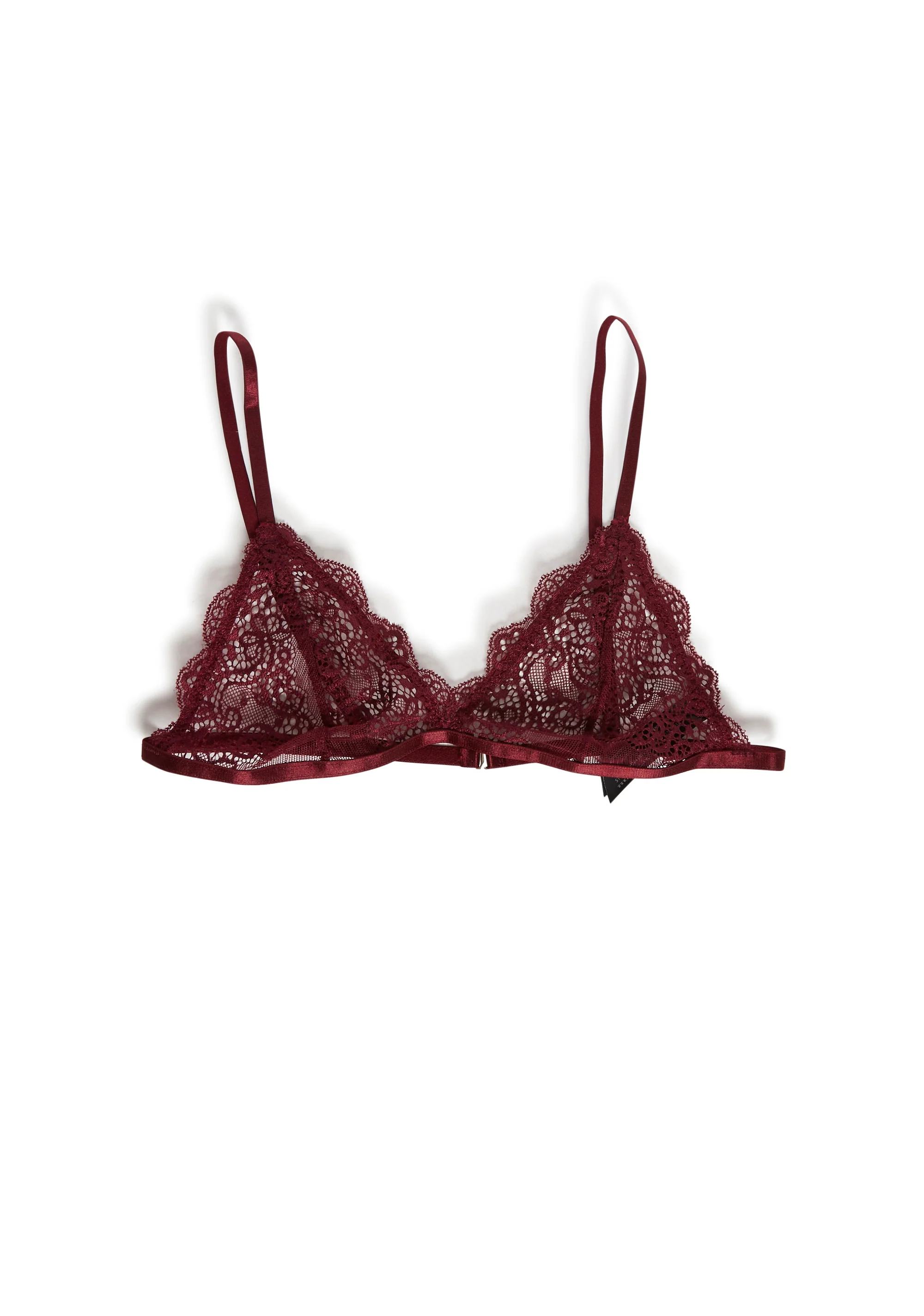Heartless Lust Triangle Bra - Burgundy - Image 6