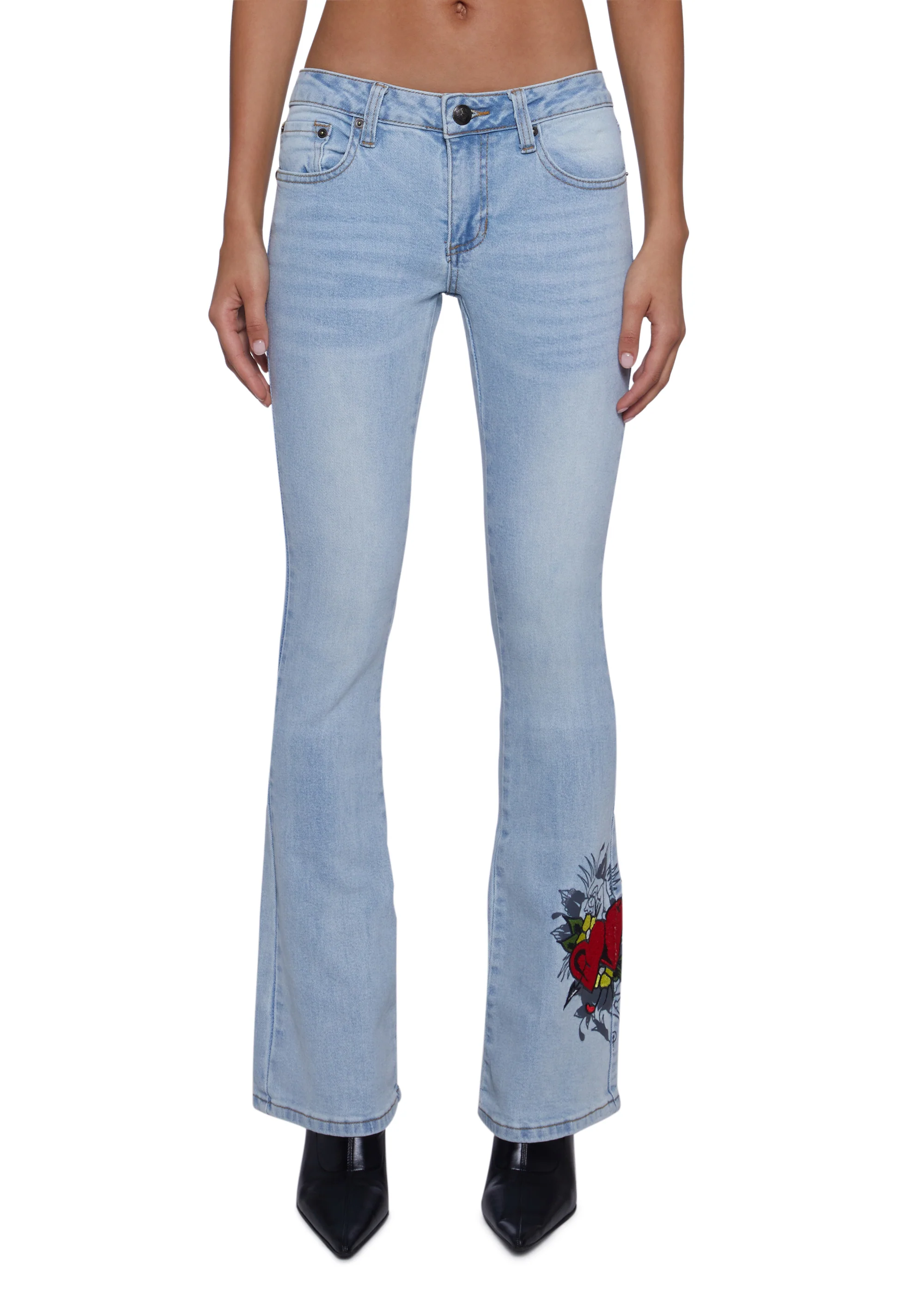 Hearts Bootcut Jeans - Image 5