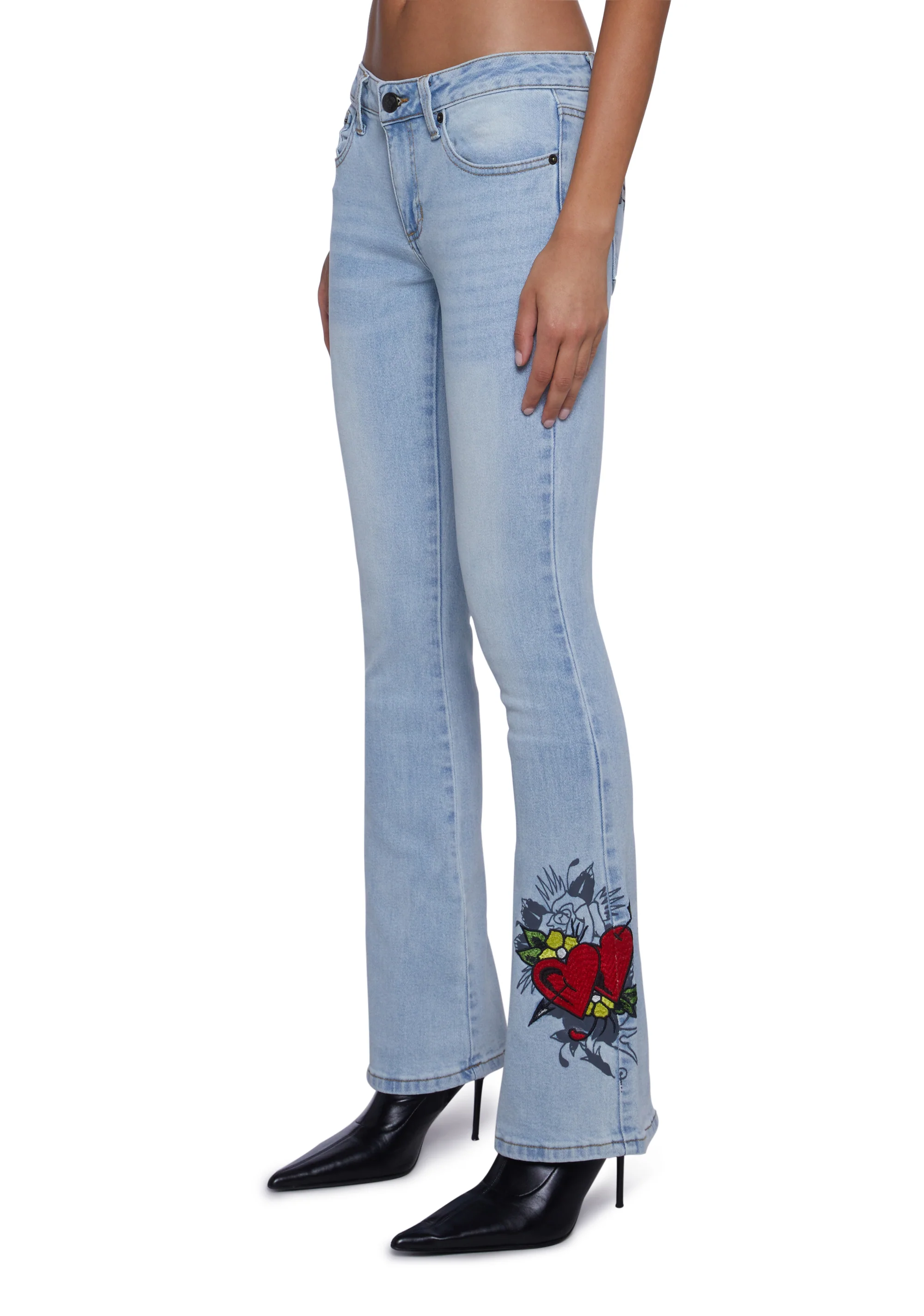 Hearts Bootcut Jeans - Image 6