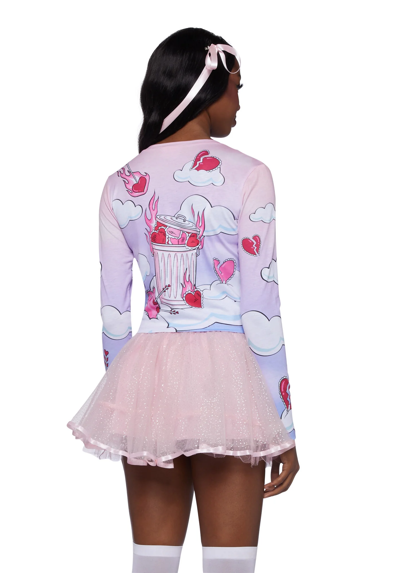 Hearts On Fire Long Sleeve Top - Image 4