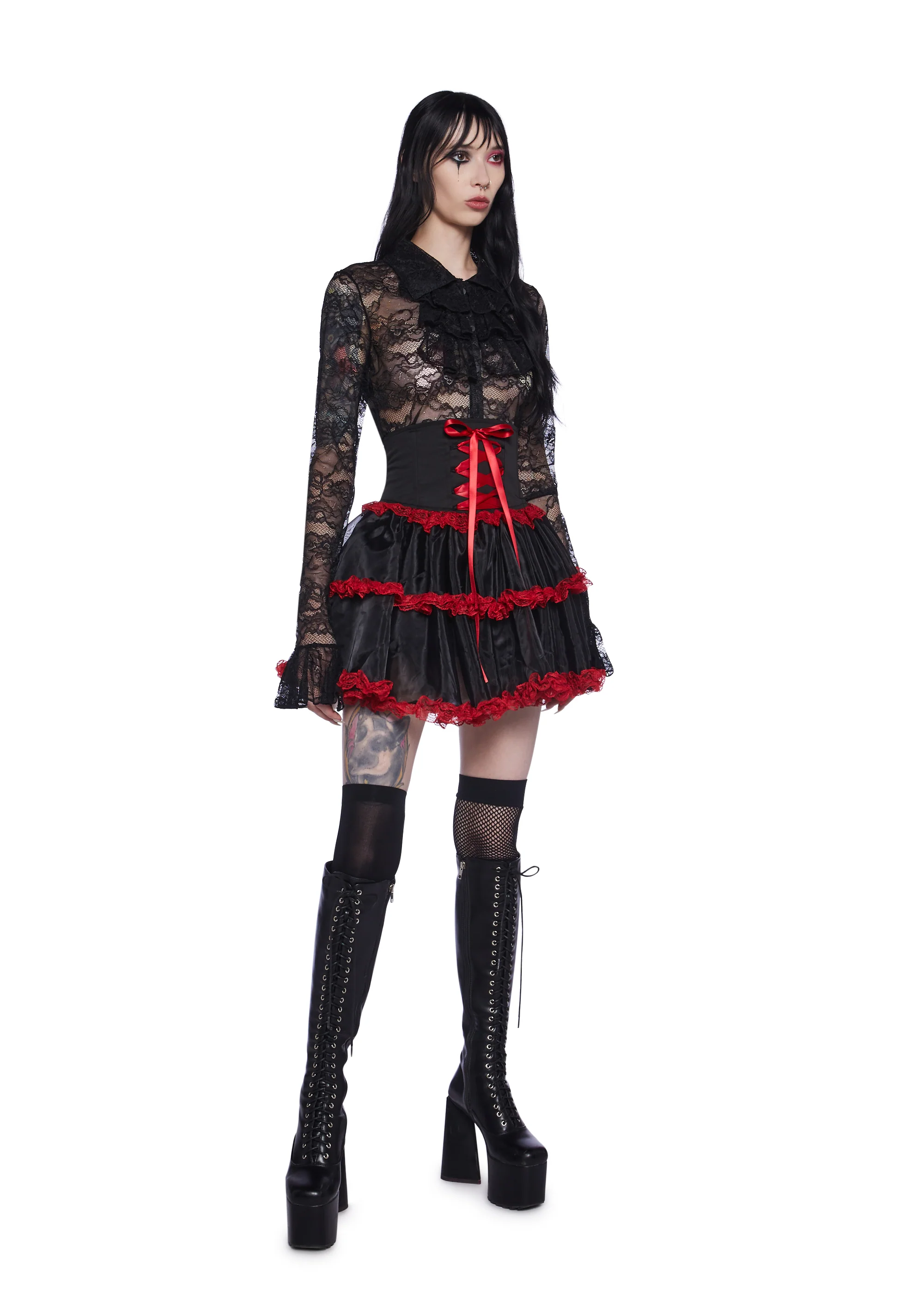 Heartsick Harlequin Mini Skirt - Image 2