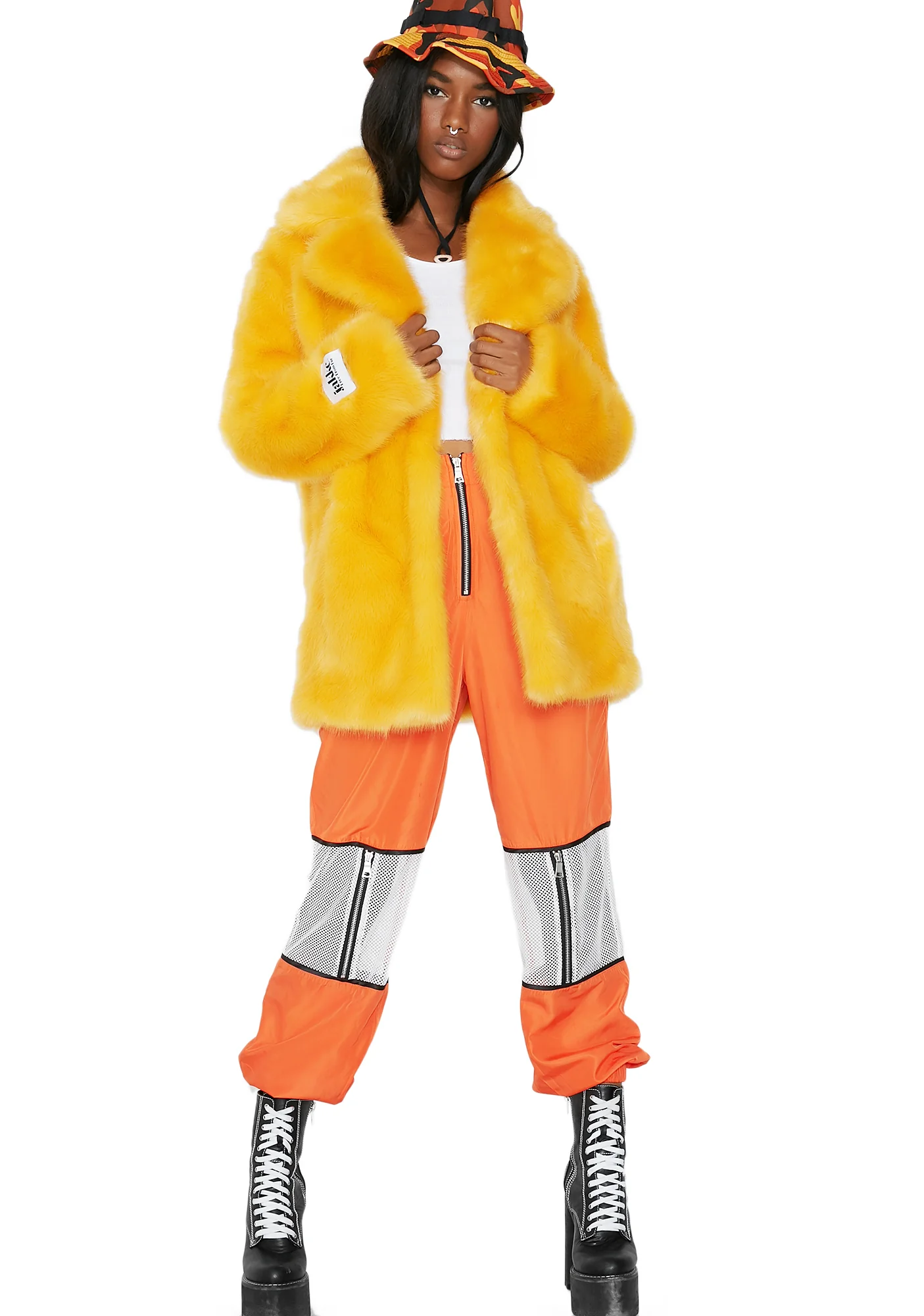 Heather Fuzzy Faux Fur Coat - Image 5